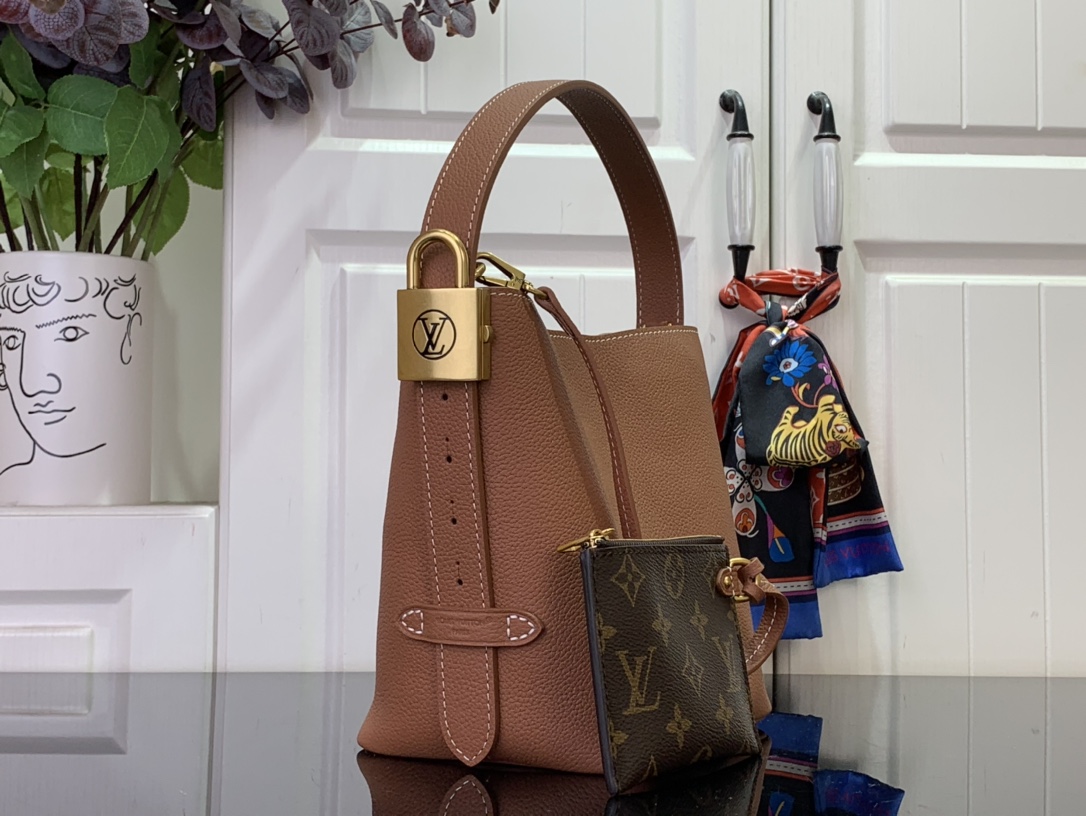 LOUIS VUITTON Low Key Hobo PM Low Key Bag Brown