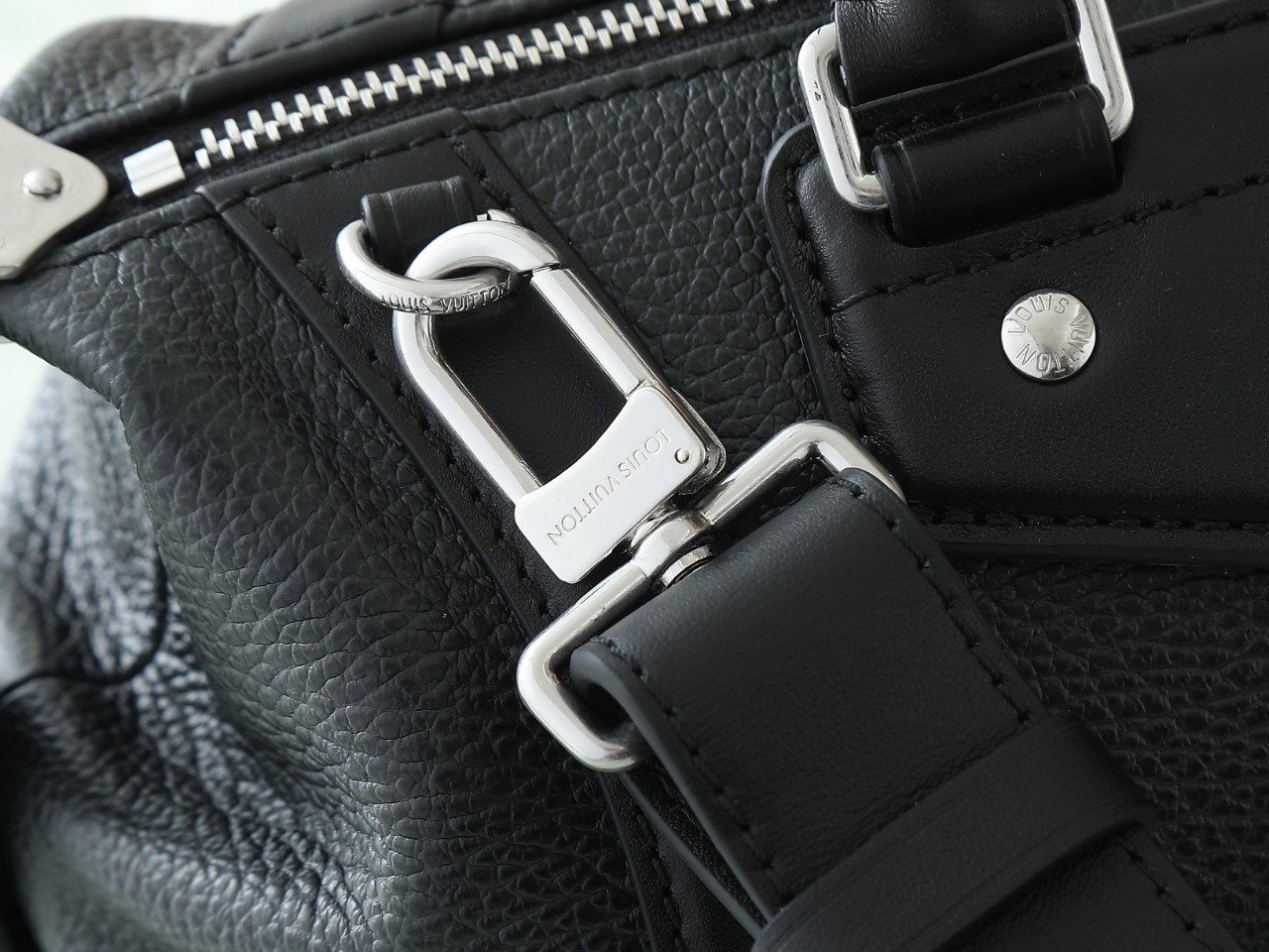 Louis Vuitton LV Biker MM Handbag Black Leather