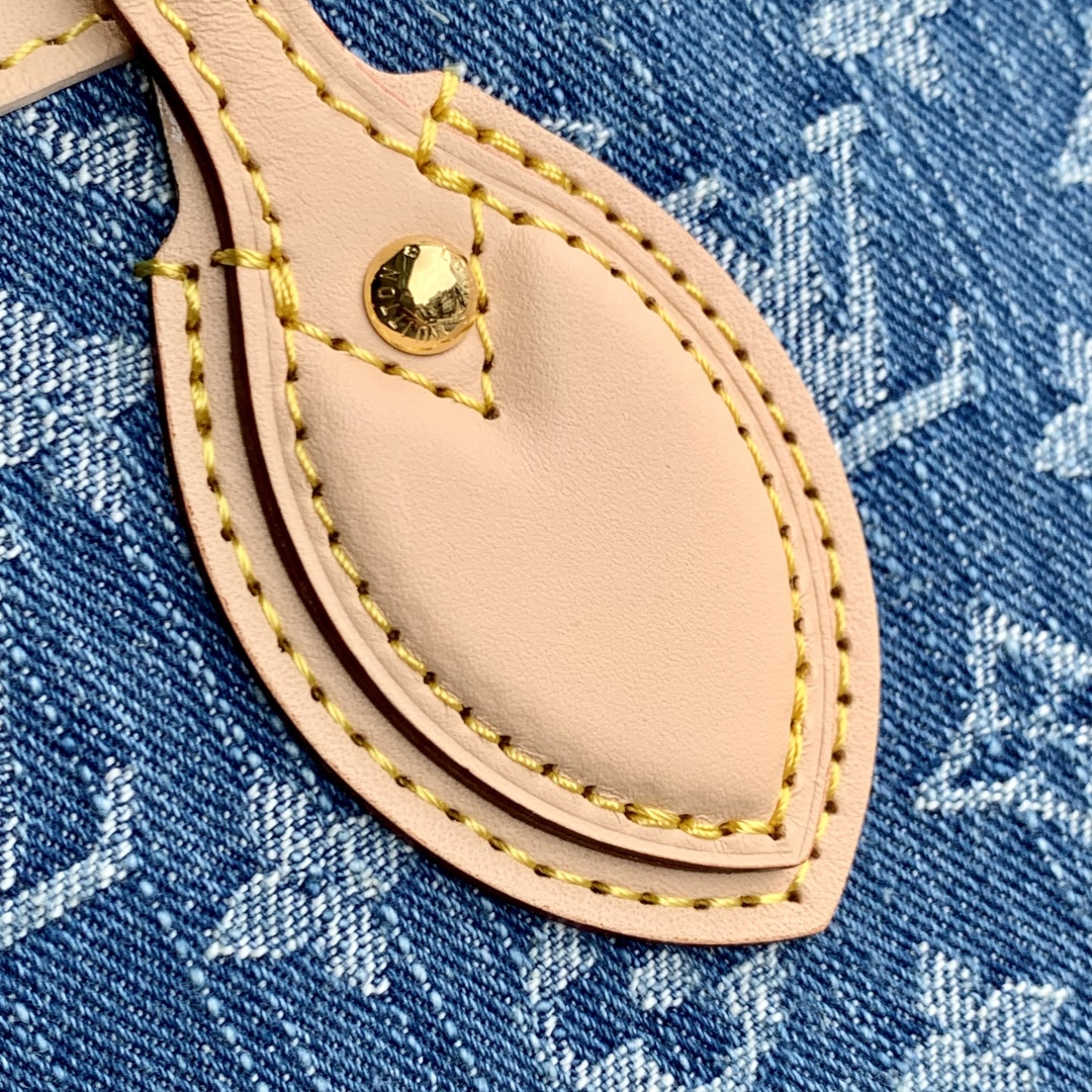 Louis Vuitton LV Denim Neverfull Shoulder Bag Handbag
