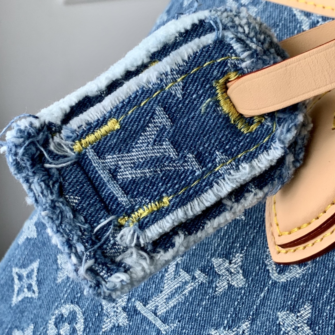 Louis Vuitton LV Denim Neverfull Shoulder Bag Handbag