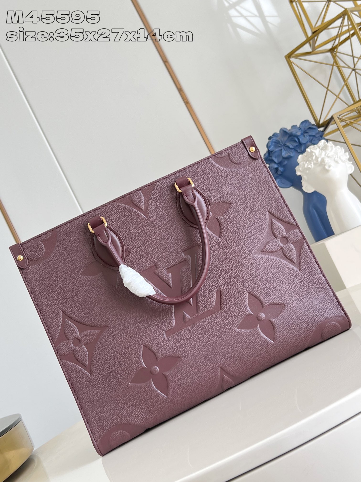 Louis Vuitton LV Monogram OnTheGo MM – Burgundy Totes