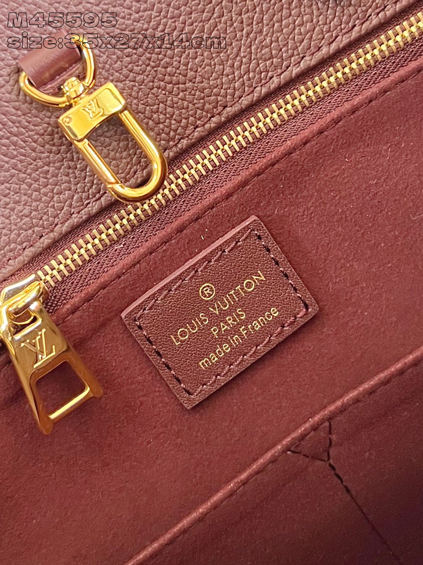 Louis Vuitton LV Monogram OnTheGo MM – Burgundy Totes