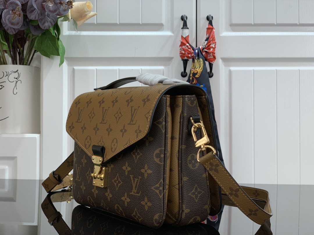 LOUIS VUITTON LV Pochette Metis 2 Way Shoulder Bag M44876 Monogram Reverse Brown