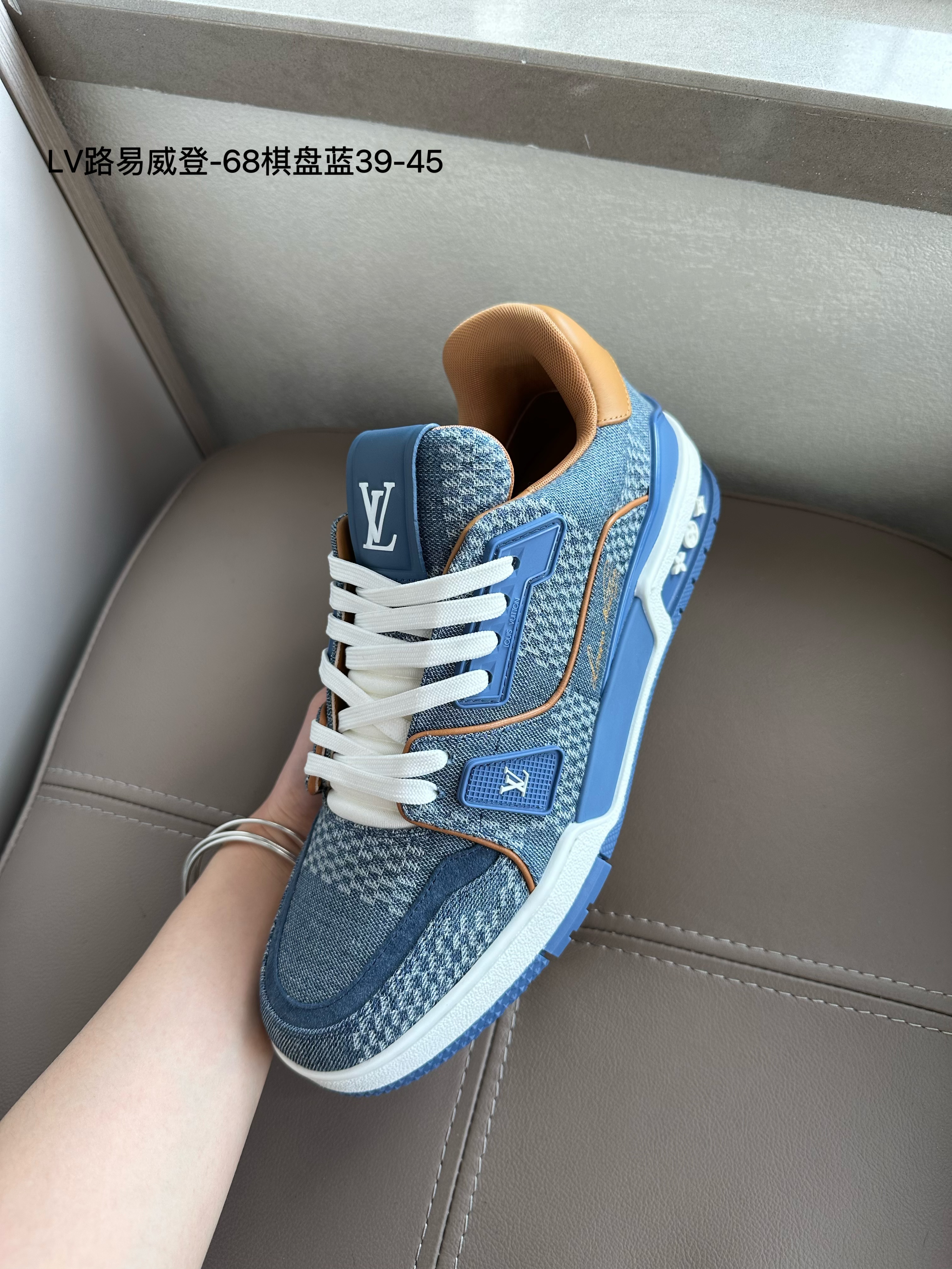 Louis Vuitton LV Trainer Blue Damier 3D Denim Like