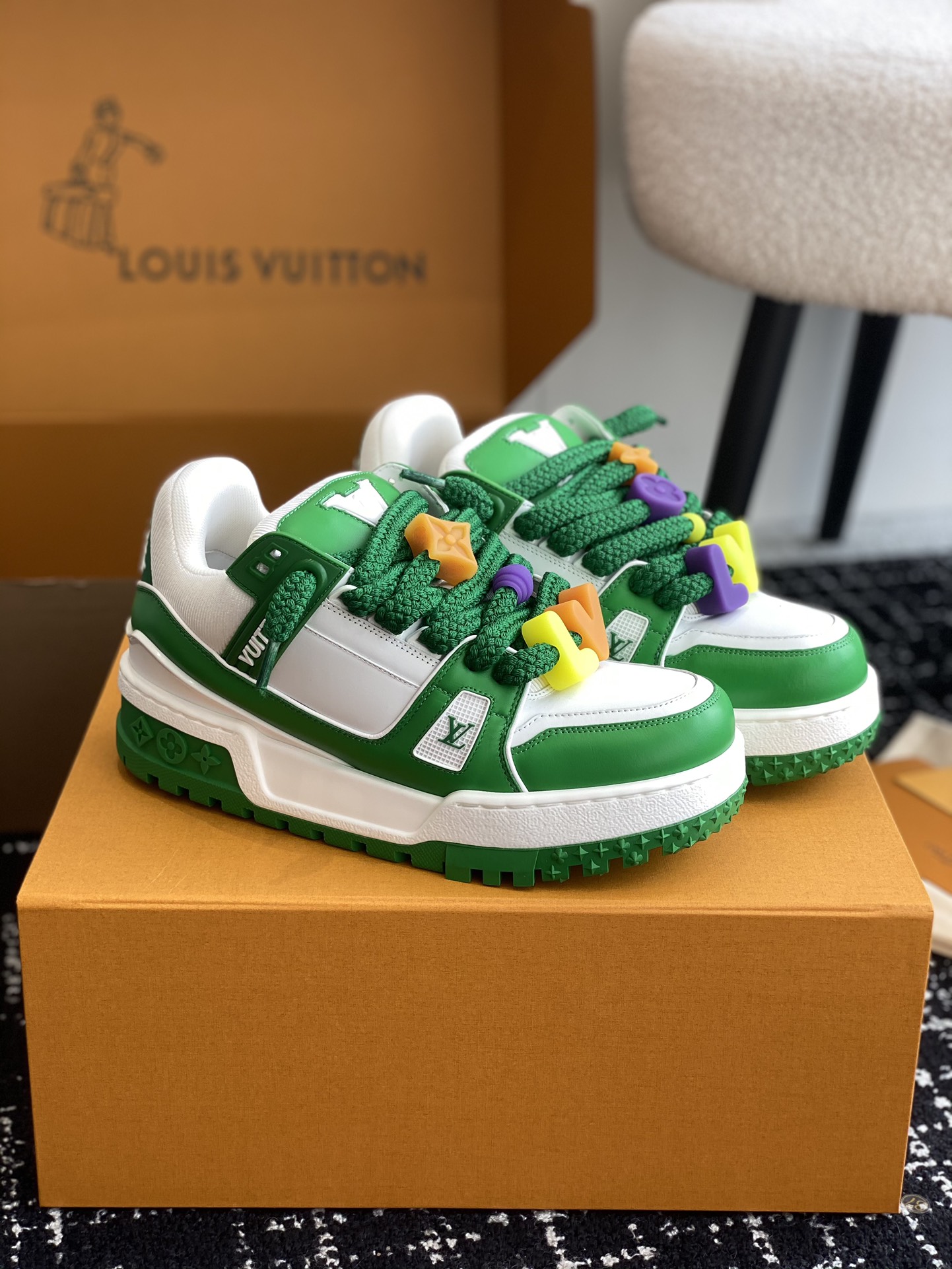 Louis Vuitton LV Trainer Maxi Sneakers 'Green' 1AB8SD Zapatillas Louis Vuitton LV Trainer Maxi 'Verdes