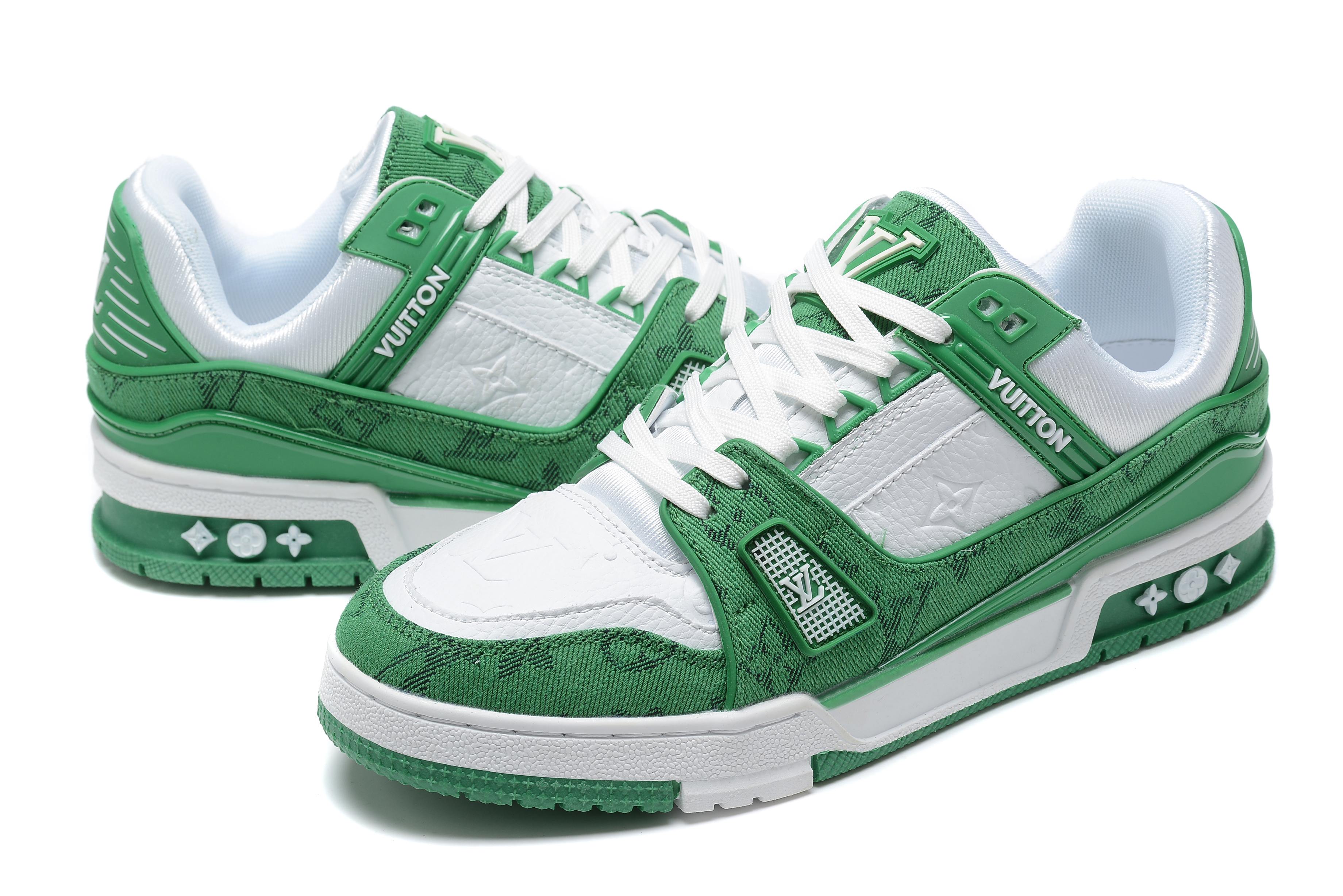 Louis Vuitton LV Trainer Monogram Pine Green White