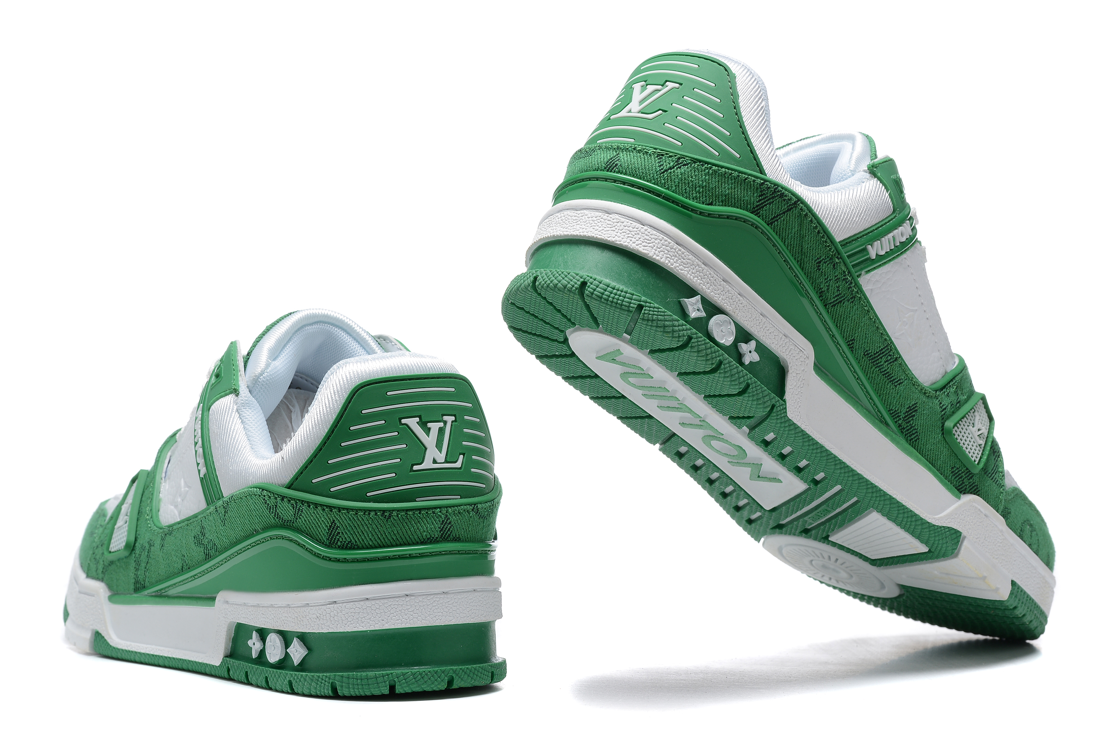 Louis Vuitton LV Trainer Monogram Pine Green White
