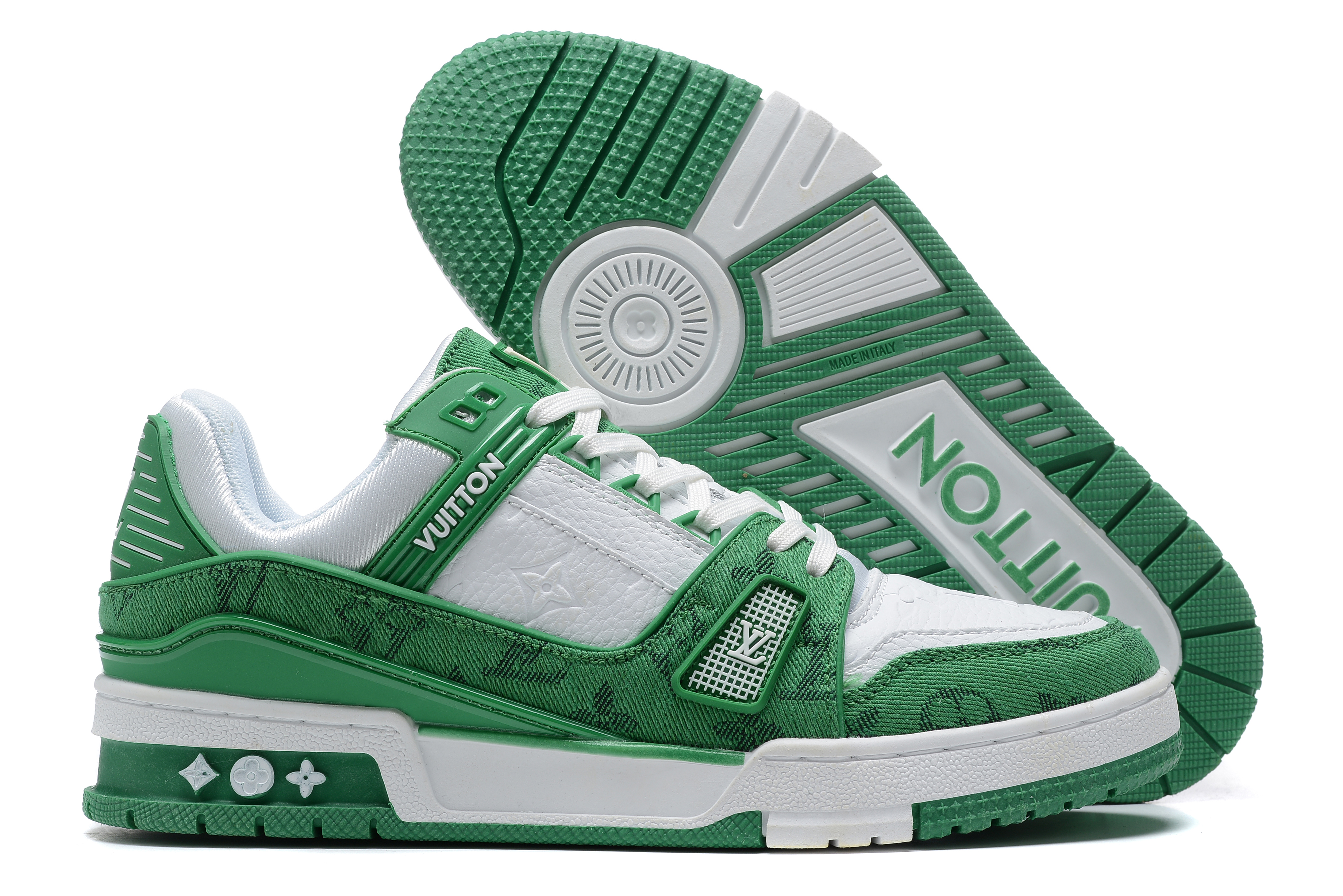 Louis Vuitton LV Trainer Monogram Pine Green White