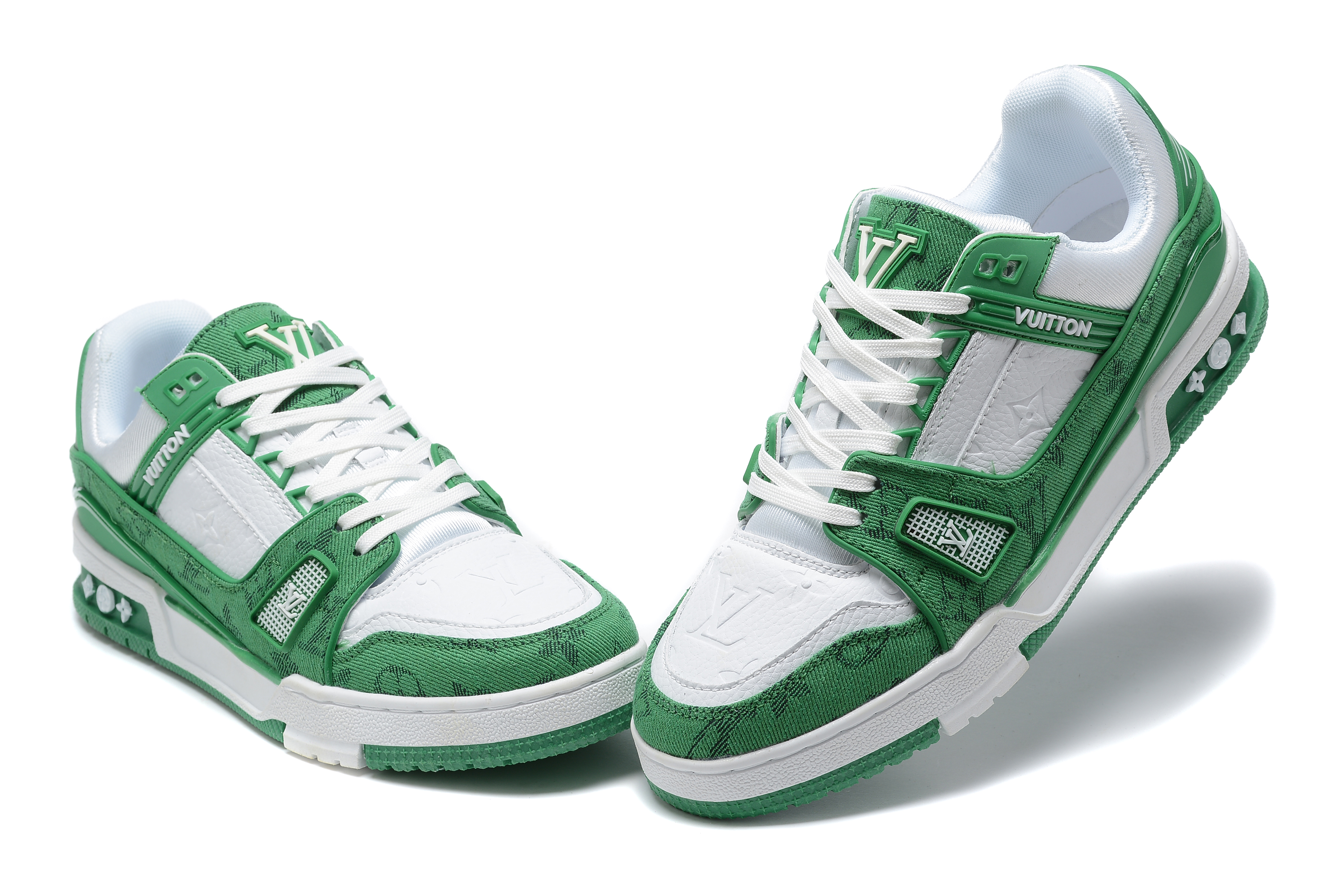Louis Vuitton LV Trainer Monogram Pine Green White