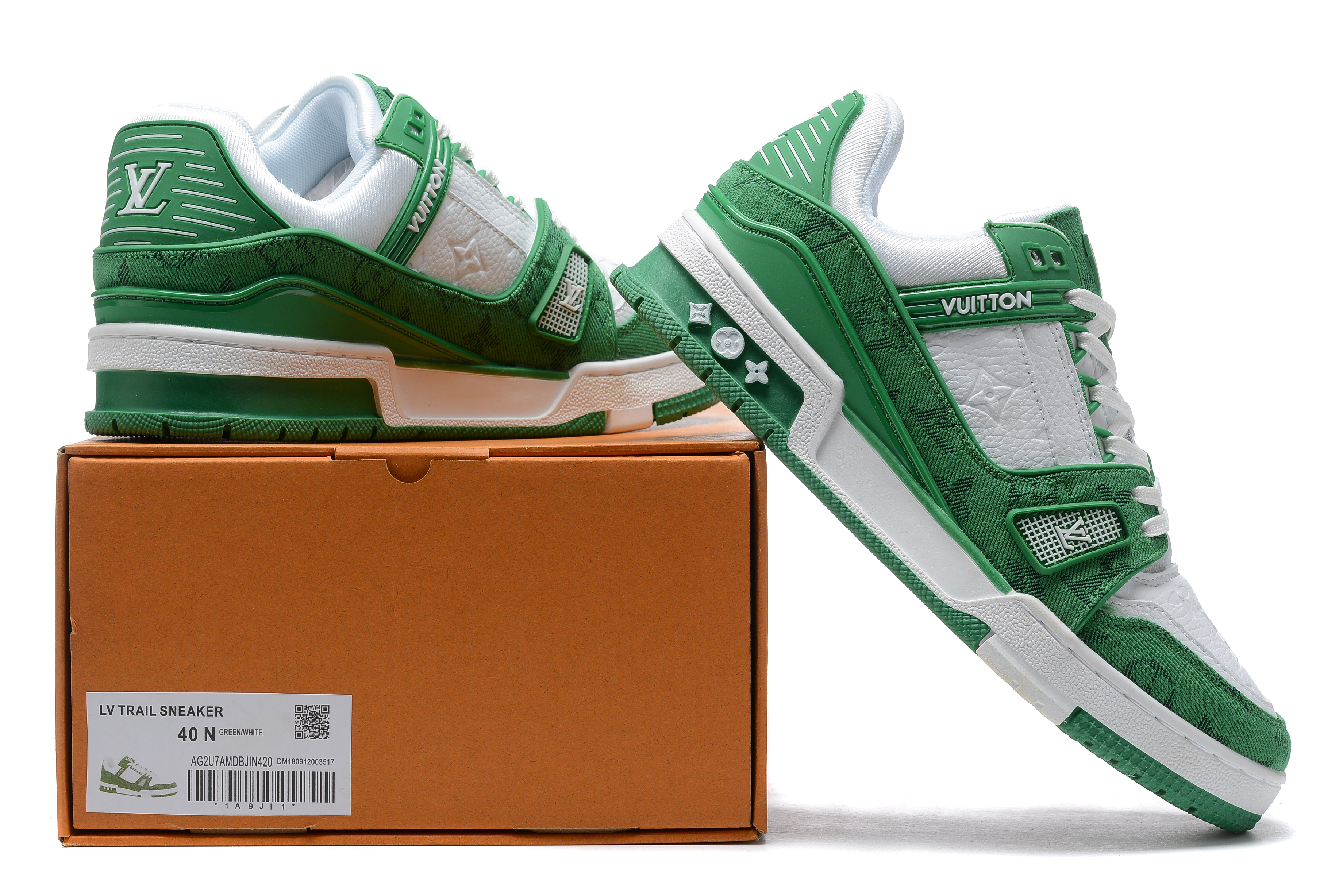 Louis Vuitton LV Trainer Monogram Pine Green White