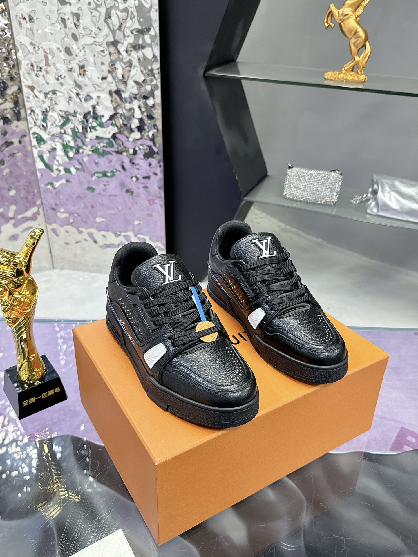 Louis Vuitton LV Trainer Sneaker in Black Monogram Eclipse