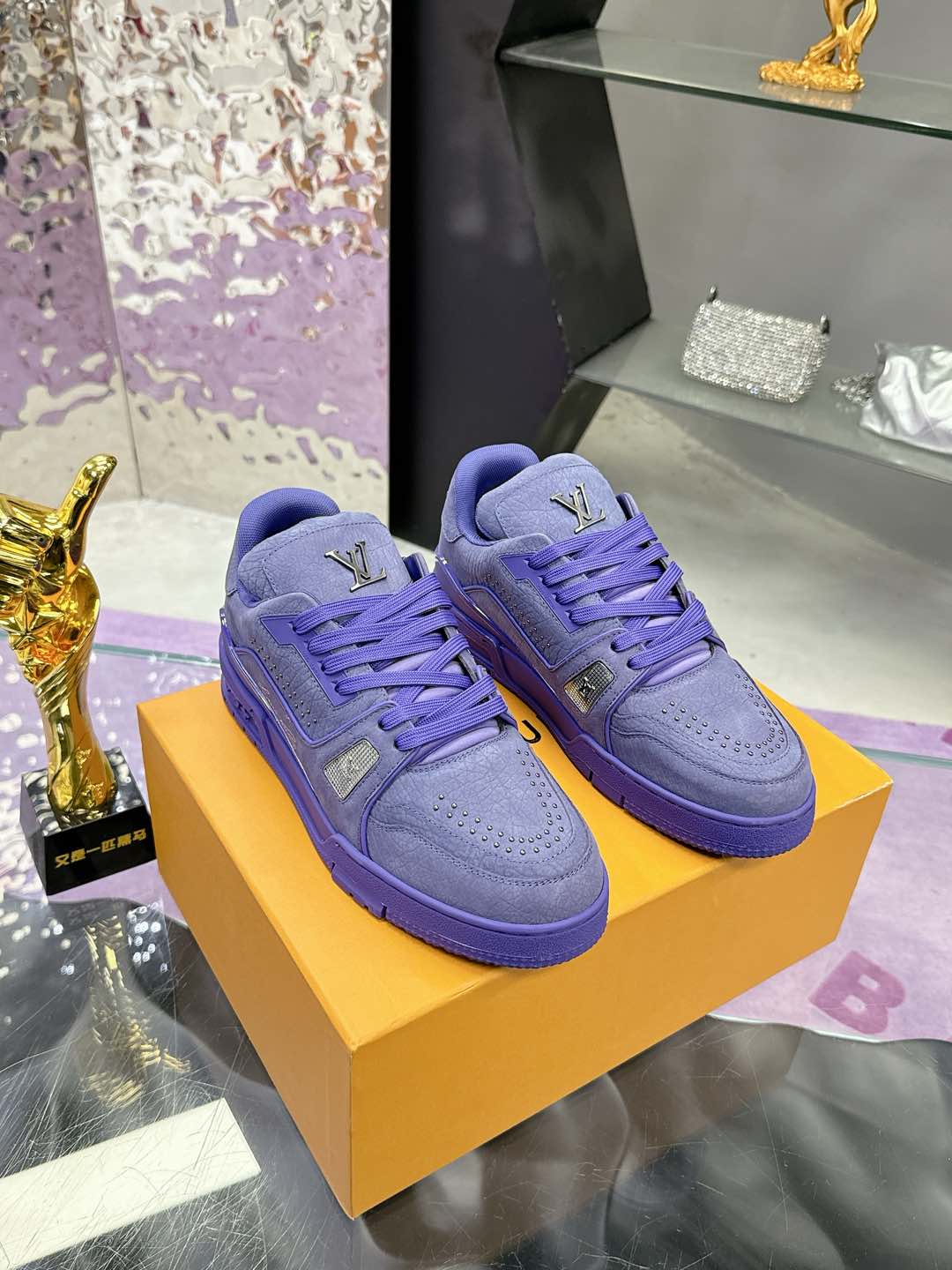 Louis Vuitton LV Trainer Sneaker in Deep Purple