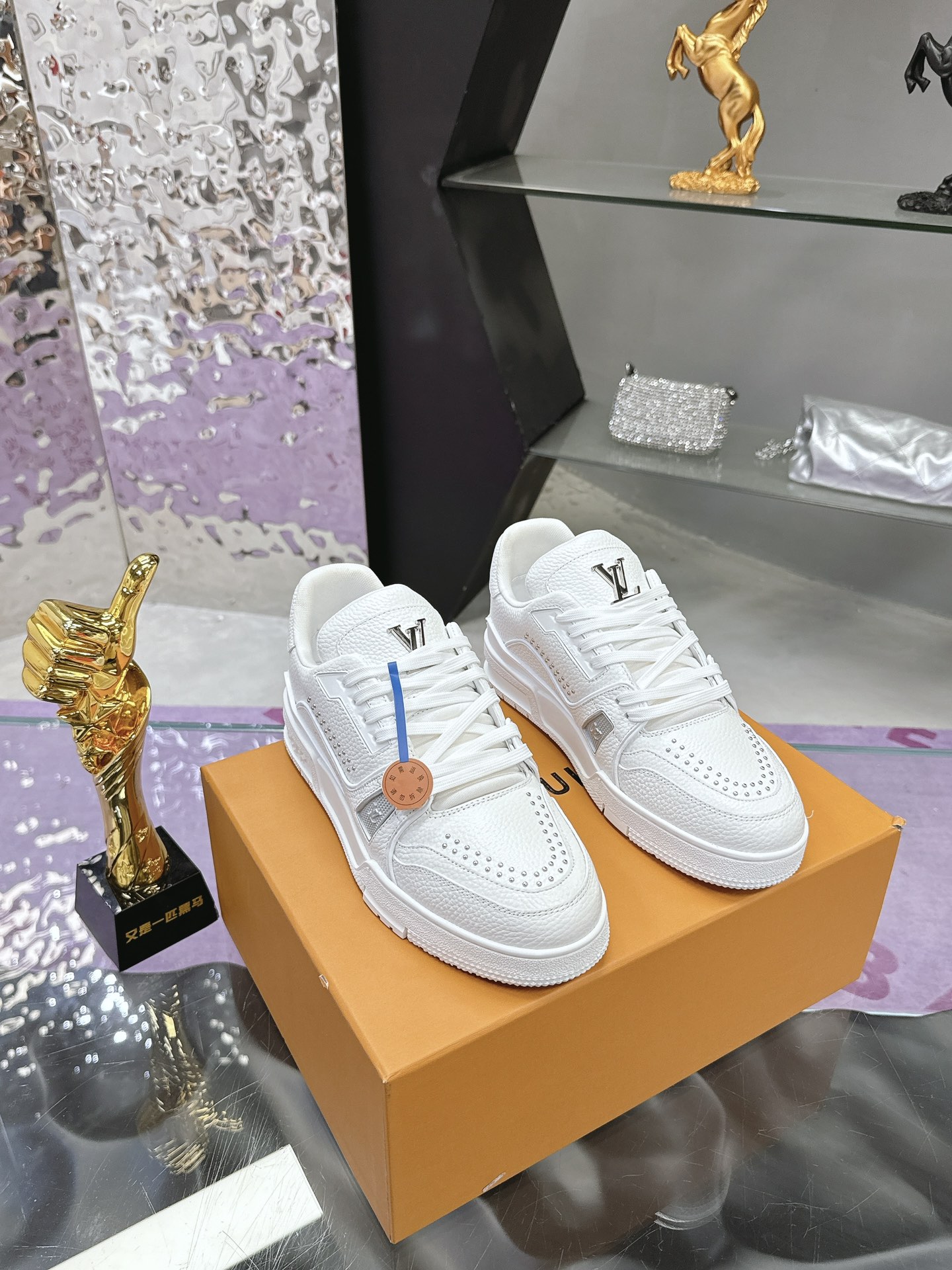 Louis Vuitton LV Trainer Sneaker White Monogram Leather