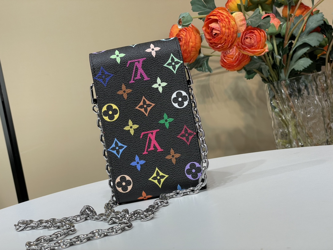 LOUIS VUITTON LV X TM Monogram Multicolor Phone Pouch Metis Black 163979