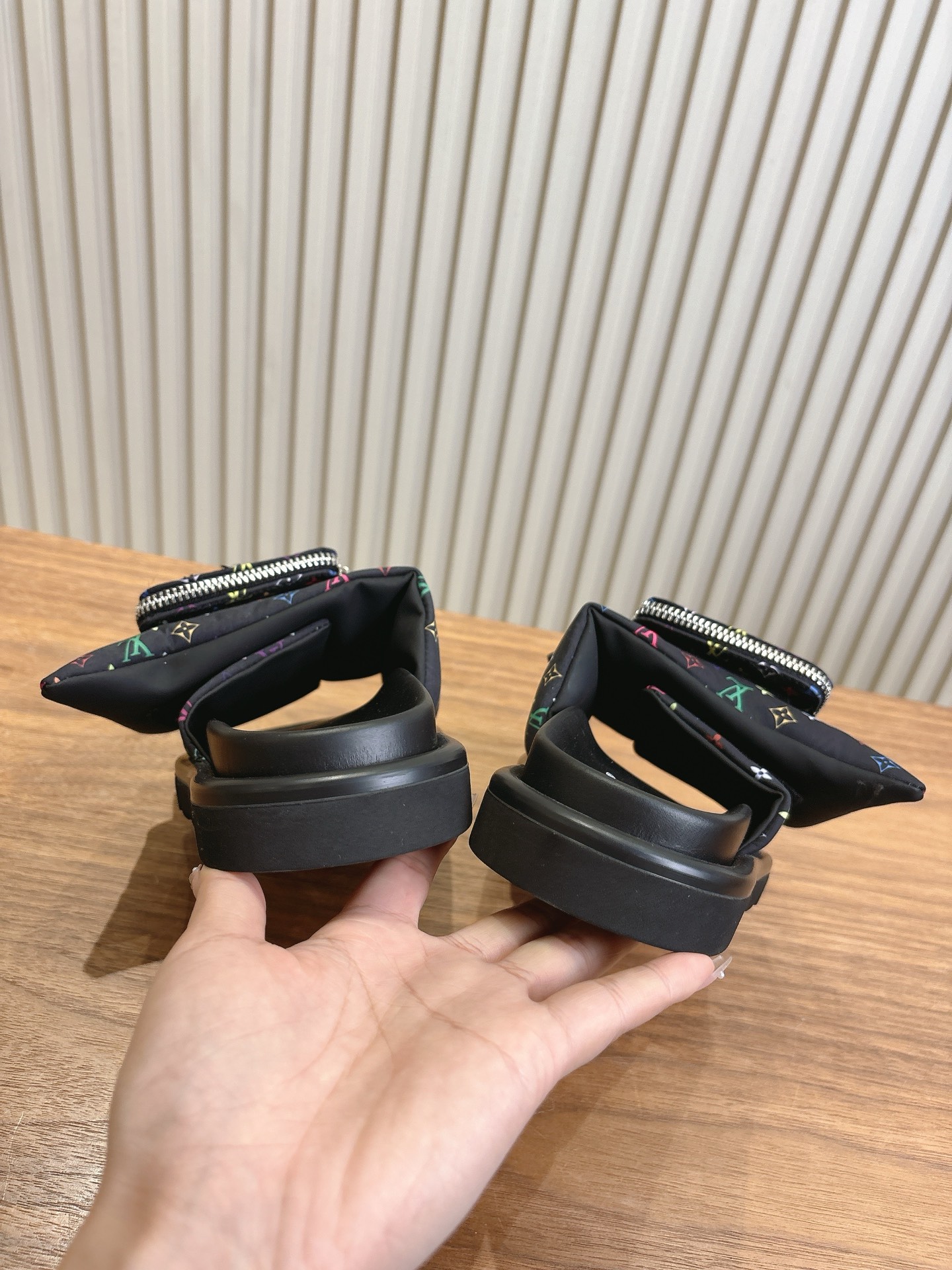 Louis Vuitton  LV X TM Monogram Multicolor Pool Pillow Flat Comfort Mule  Black Sold Out