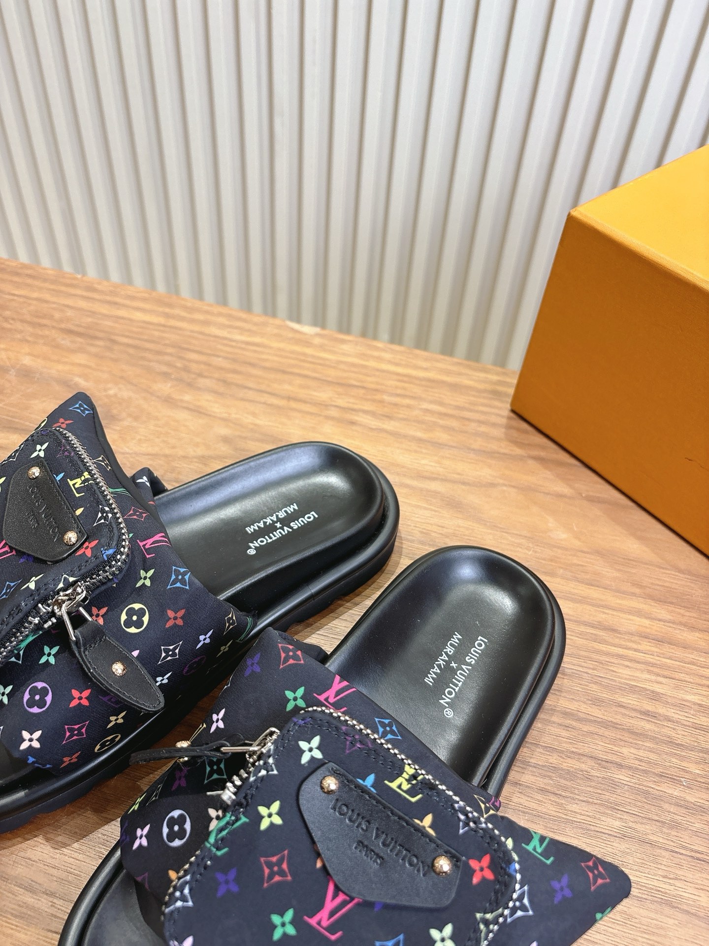 Louis Vuitton  LV X TM Monogram Multicolor Pool Pillow Flat Comfort Mule  Black Sold Out