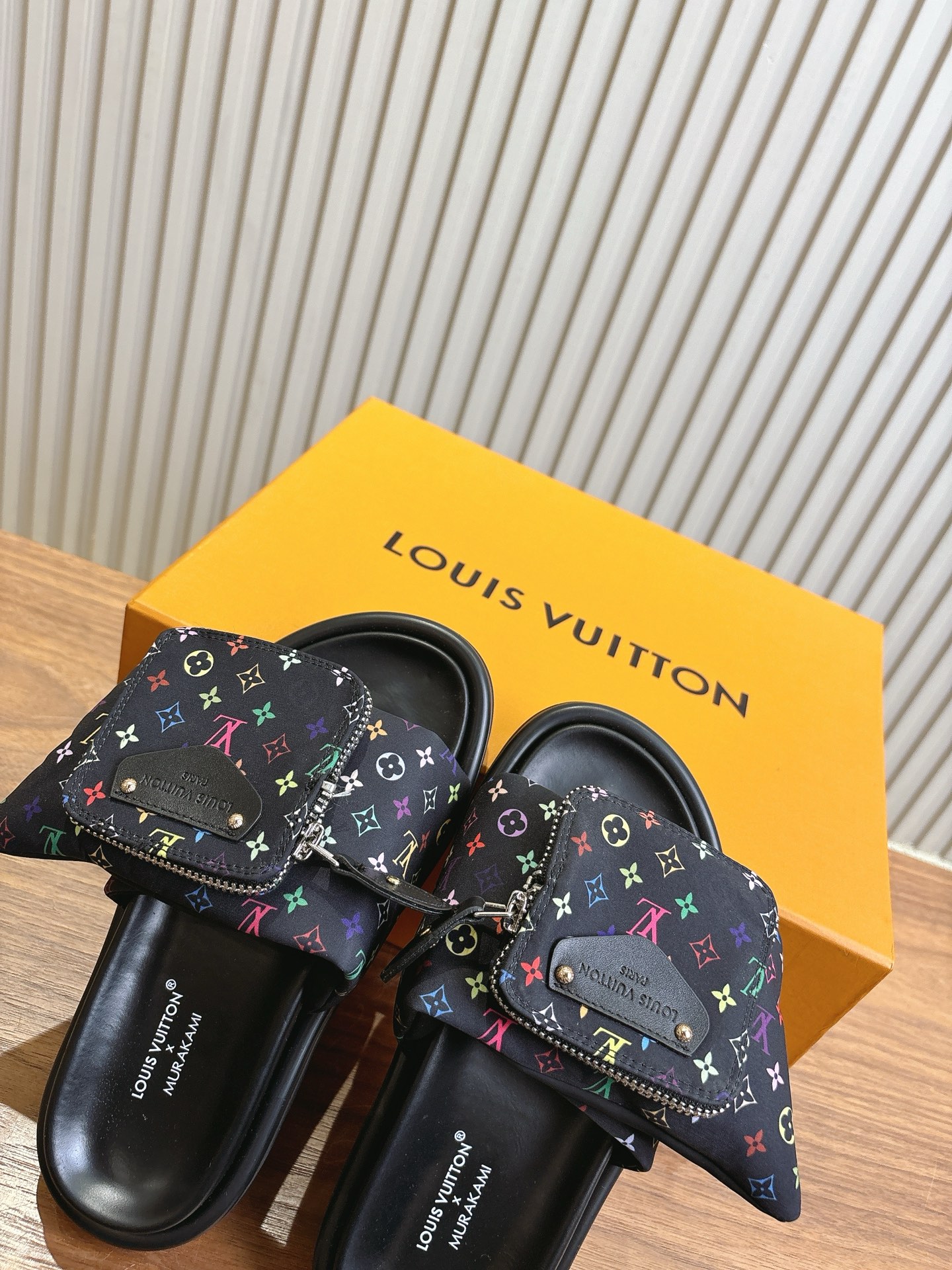 Louis Vuitton  LV X TM Monogram Multicolor Pool Pillow Flat Comfort Mule  Black Sold Out