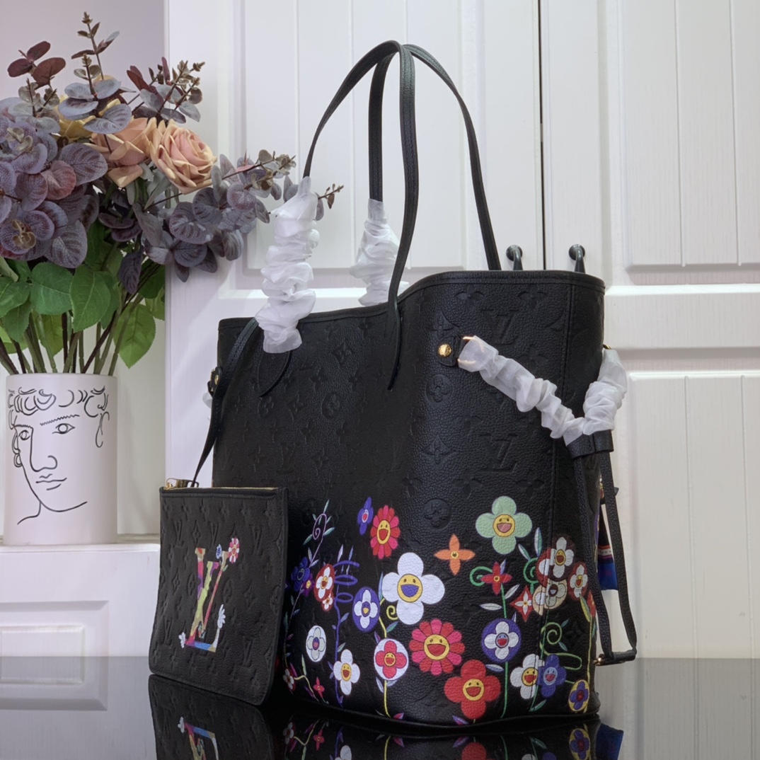 Louis Vuitton LV x TM Neverfull MM Monogram Empreinte Leather