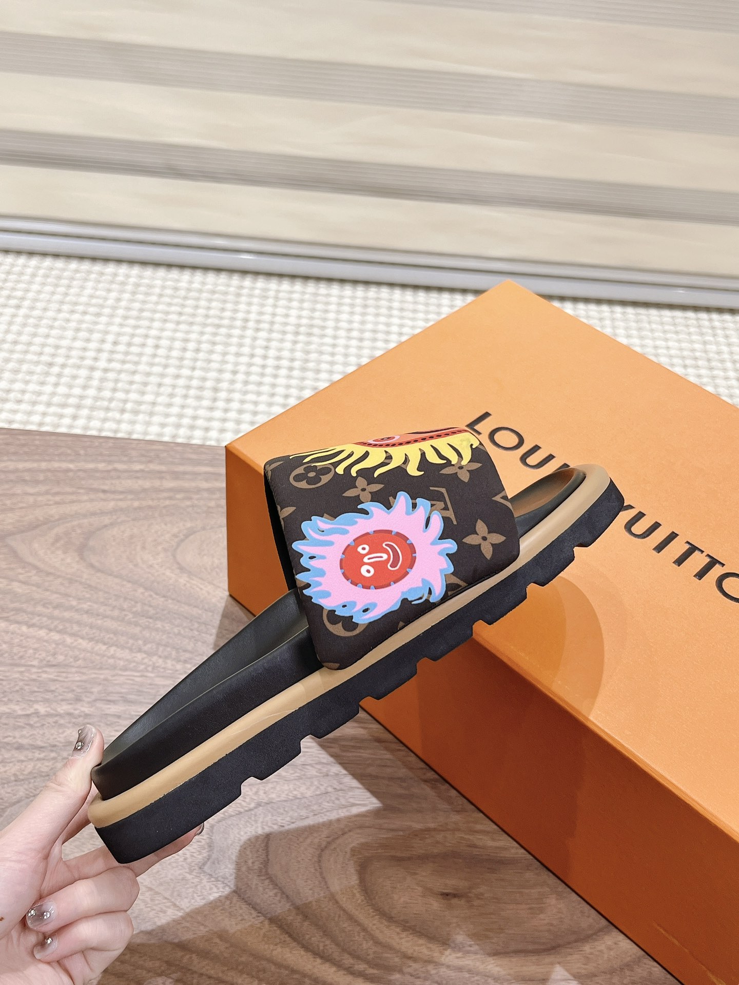 Louis Vuitton  LV YAYOI KUSAMA Collaboration Slip-On Sandals-yf