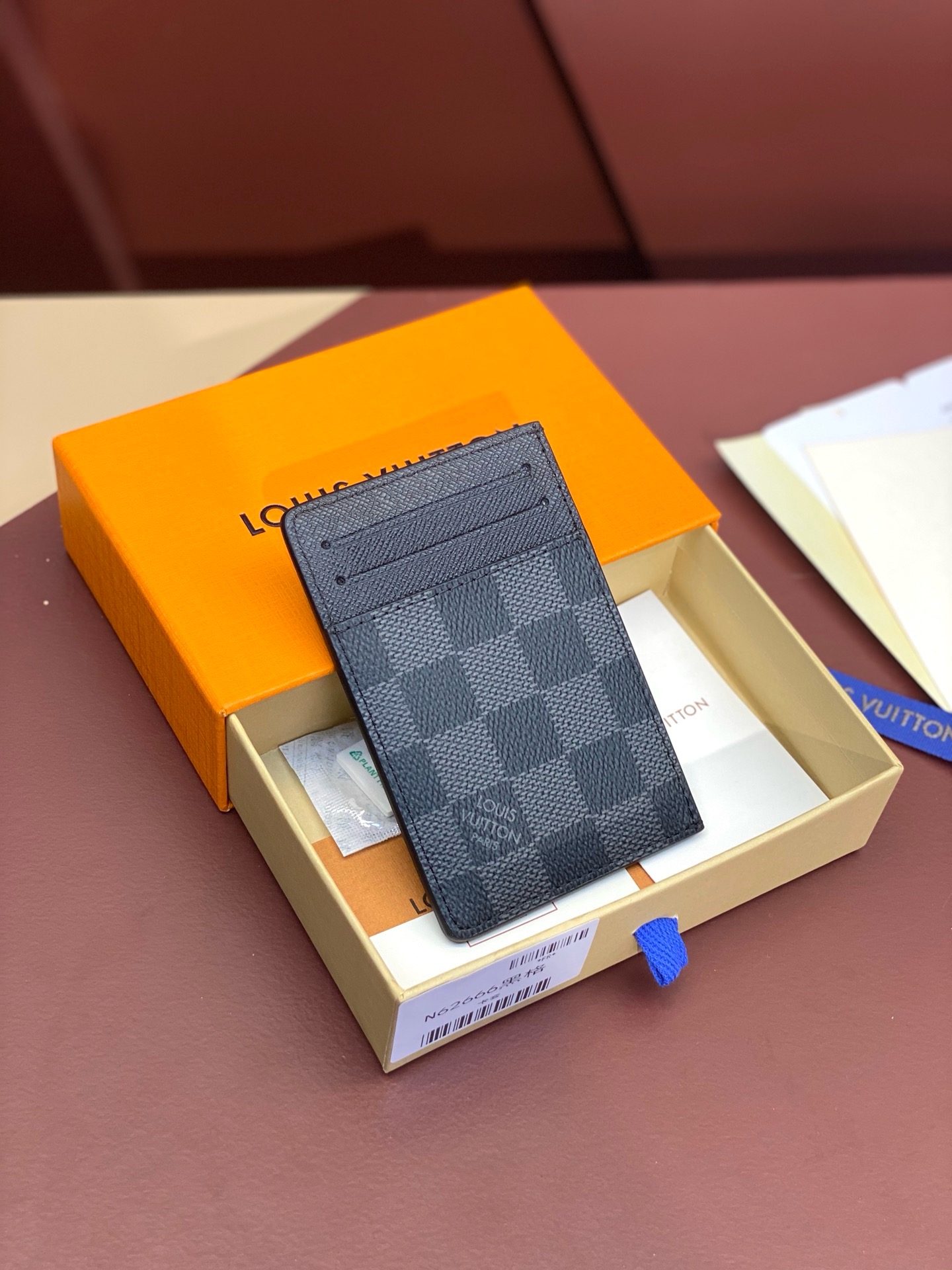 Louis Vuitton Modern Leather Wallet in Distinctive Turquoise Color with LV Logo