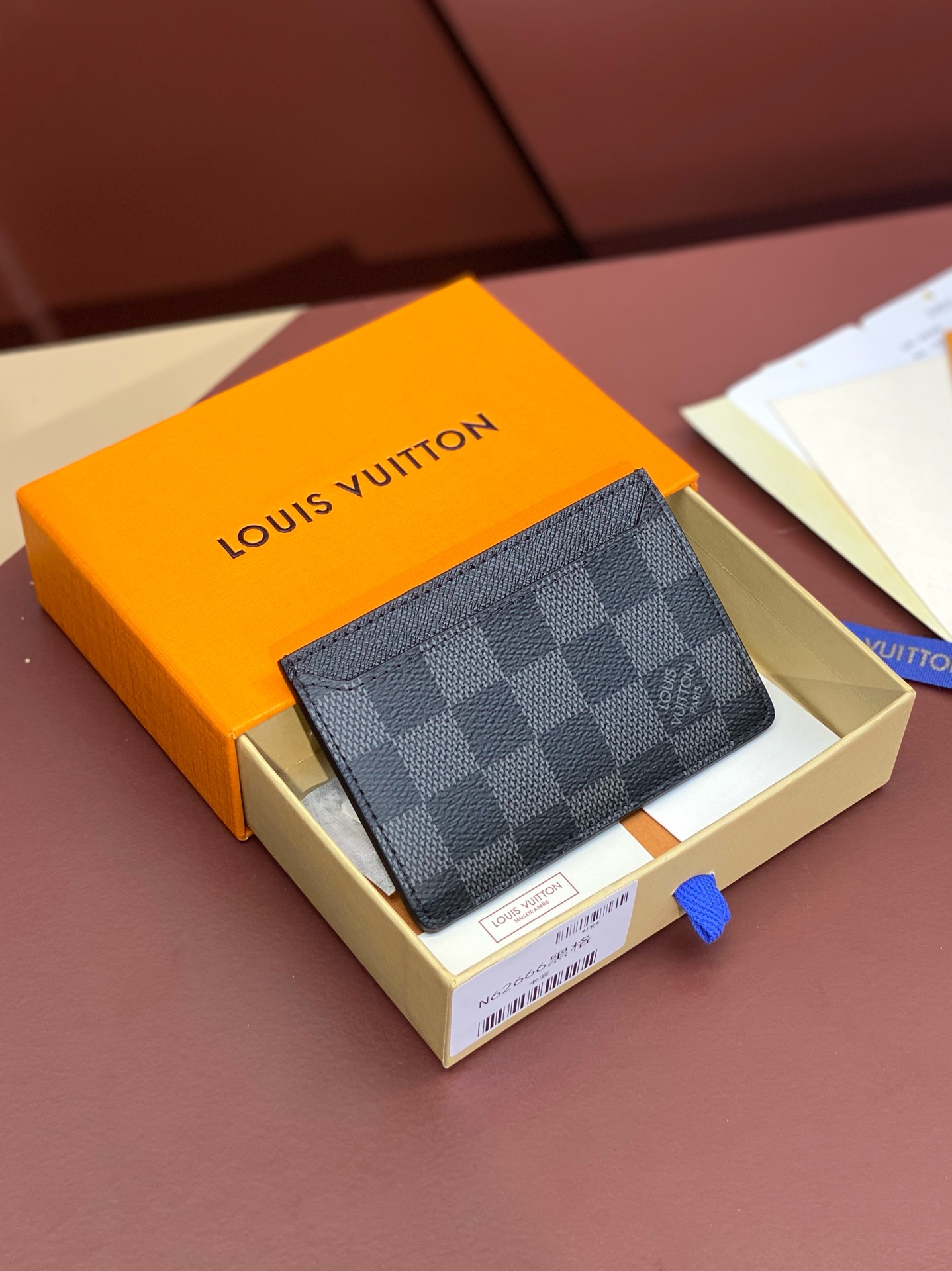 Louis Vuitton Modern Leather Wallet in Distinctive Turquoise Color with LV Logo
