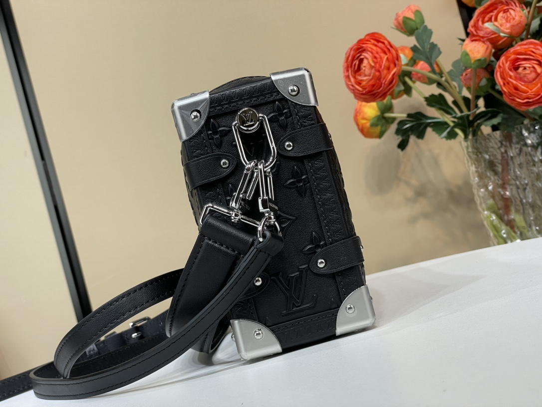 Louis Vuitton Monogram Debossed Side Trunk - Black