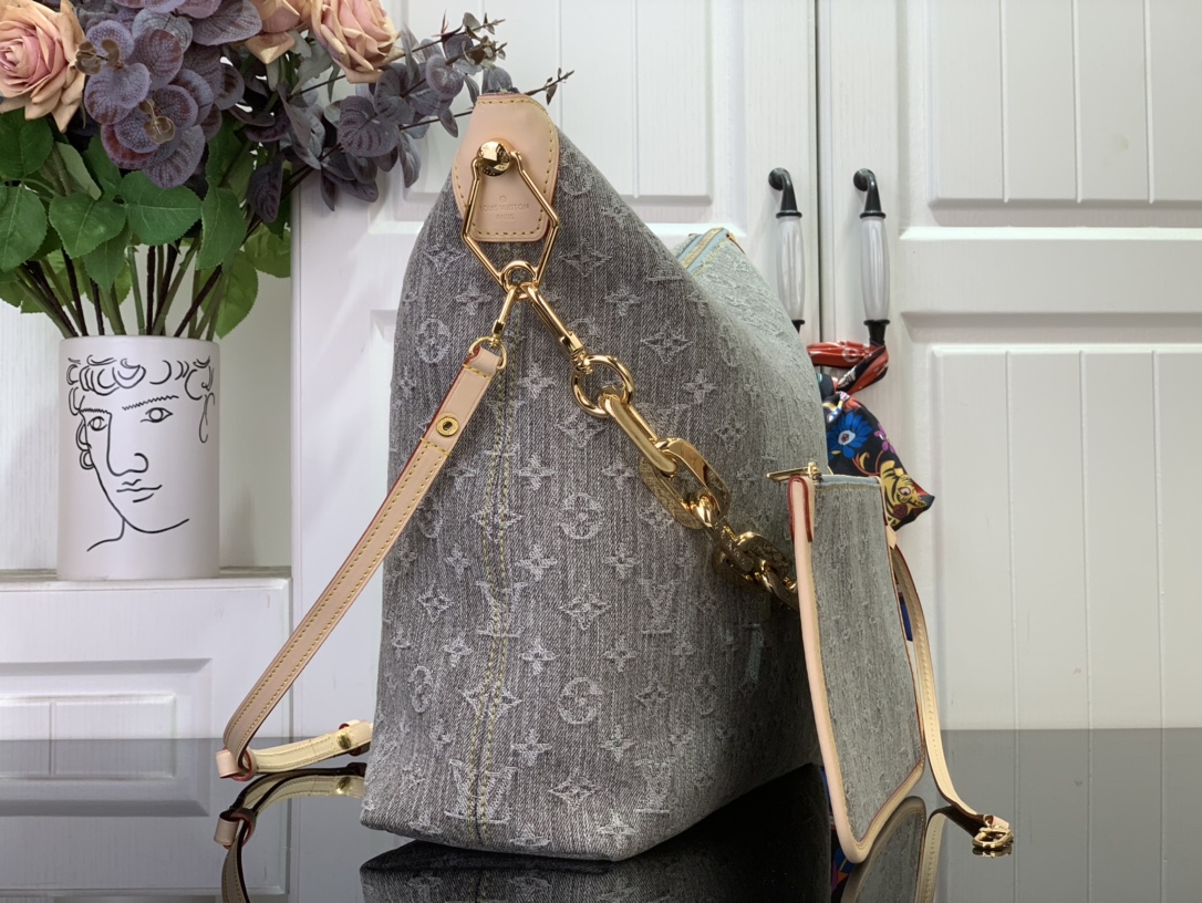 LOUIS VUITTON Monogram Denim Coussin Hobo MM