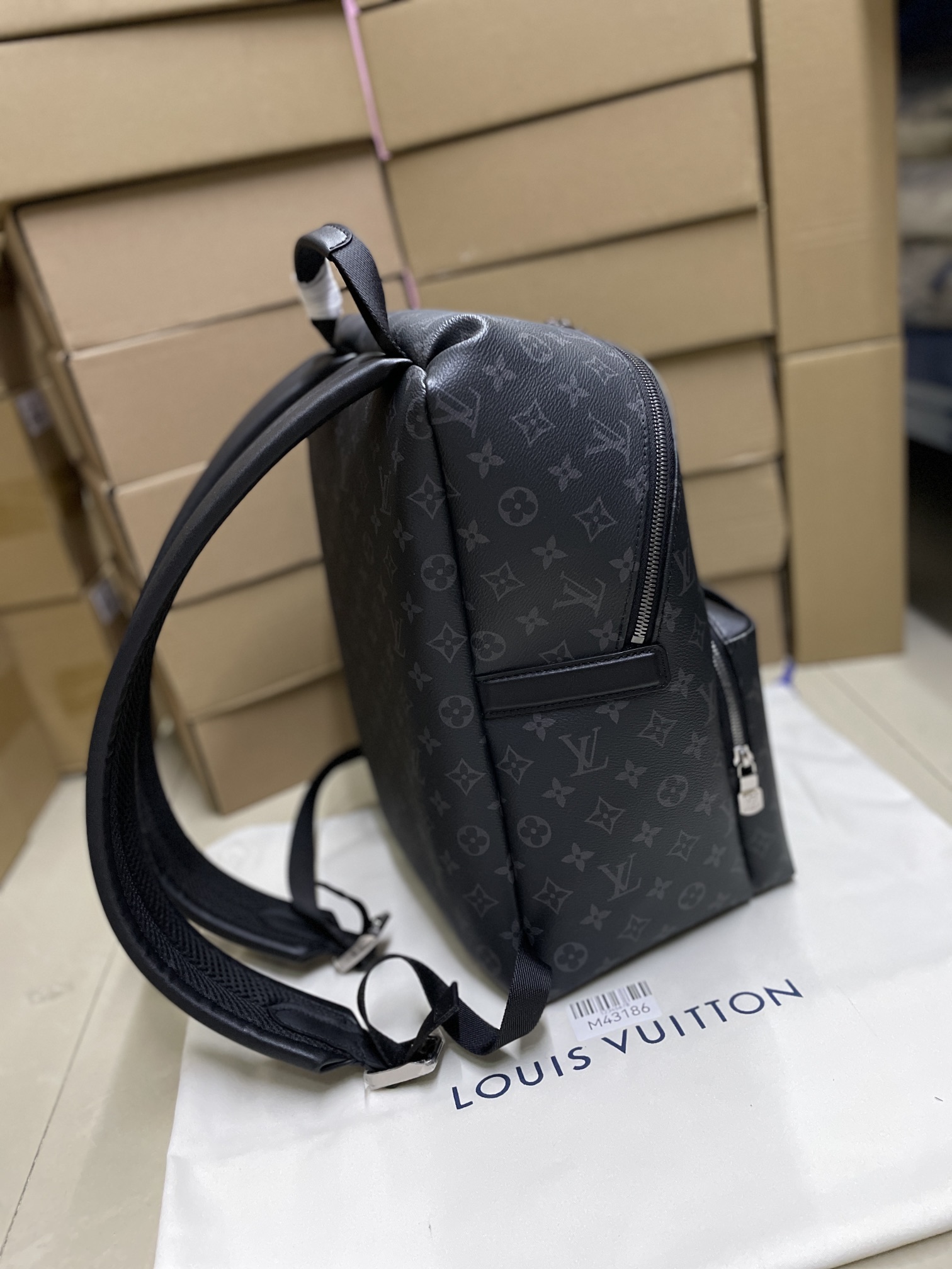 LOUIS VUITTON Monogram Eclipse Apollo Backpack