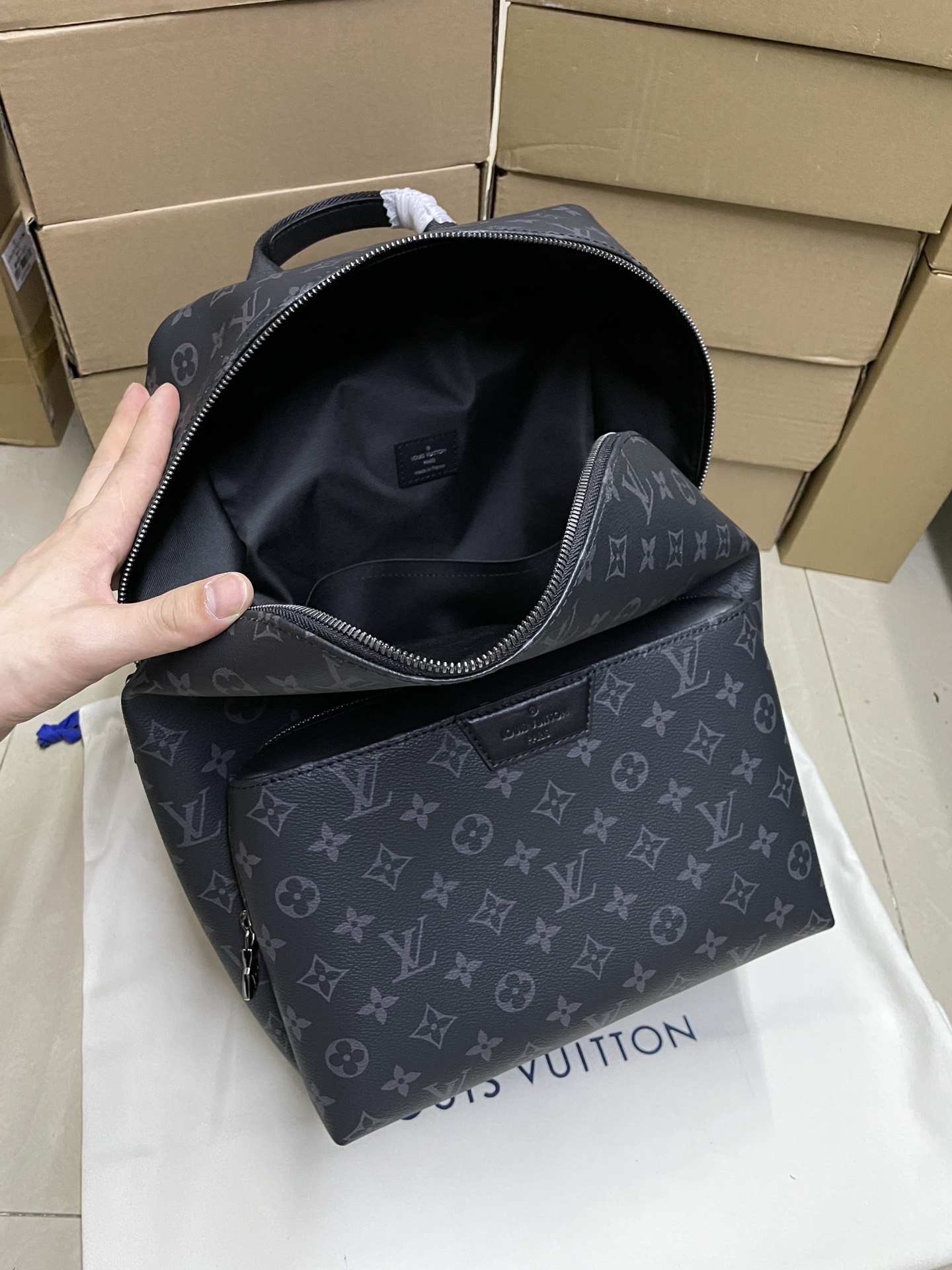 LOUIS VUITTON Monogram Eclipse Apollo Backpack
