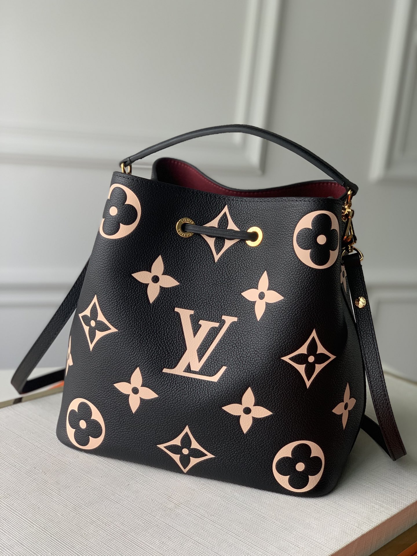 LOUIS VUITTON Monogram Empreinte Neo Noe Bag Black