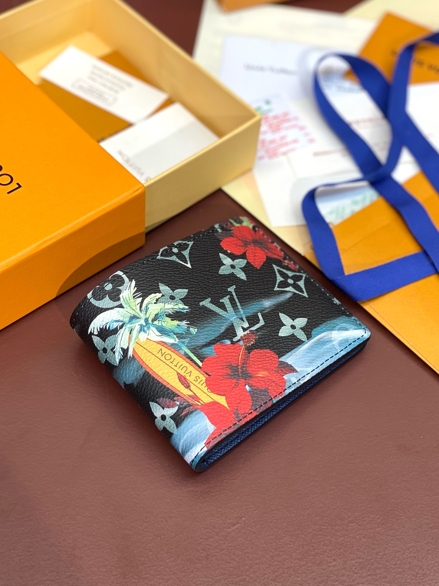 Louis Vuitton Monogram Floral Wallet in Black