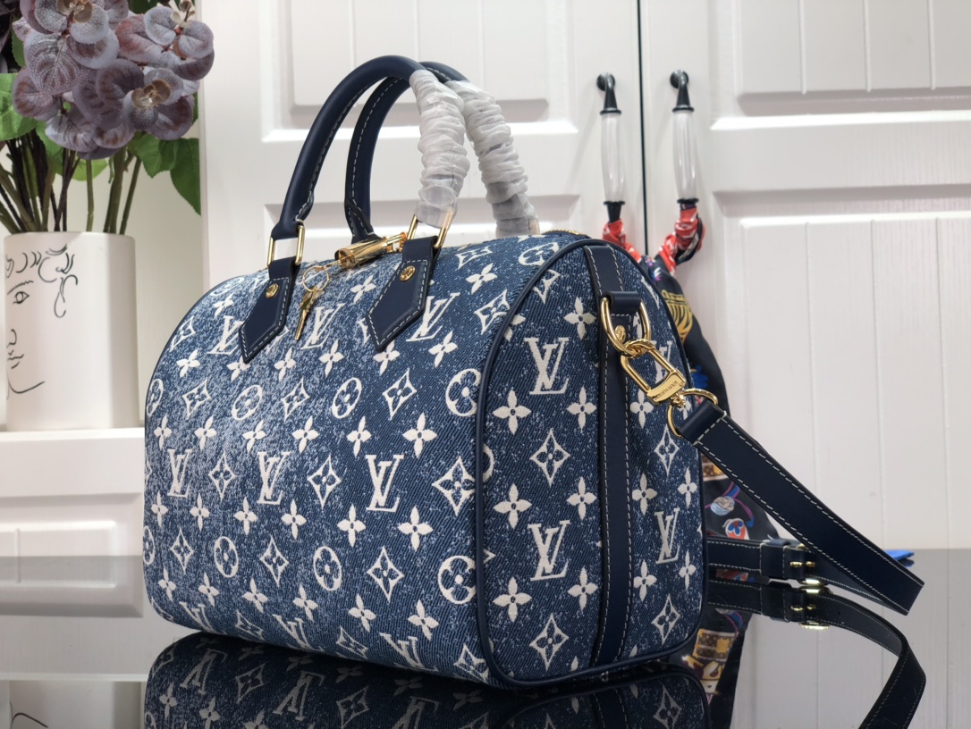 LOUIS VUITTON Monogram Jacquard Denim Speedy