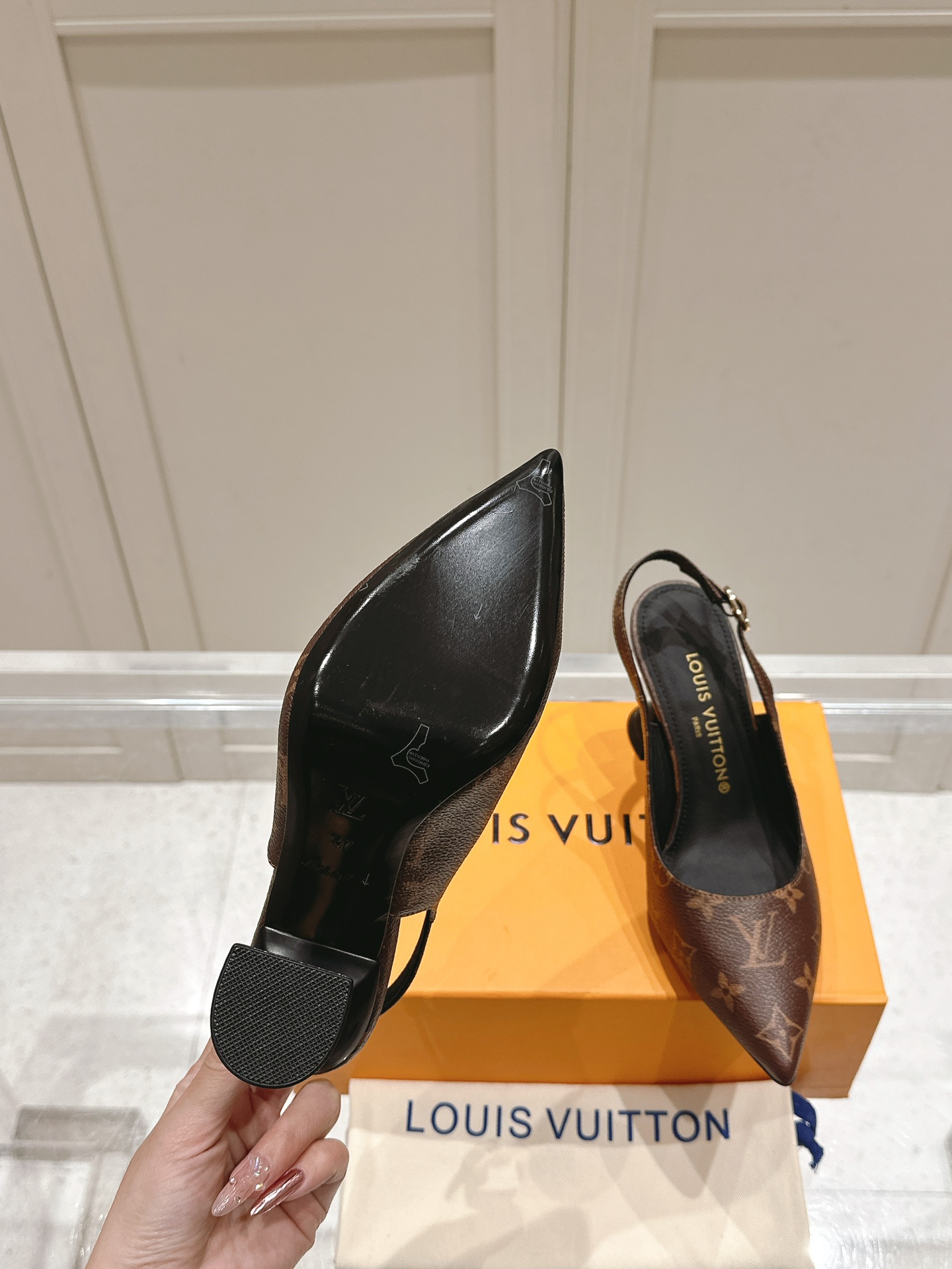 Louis Vuitton Monogram Slingback Pumps