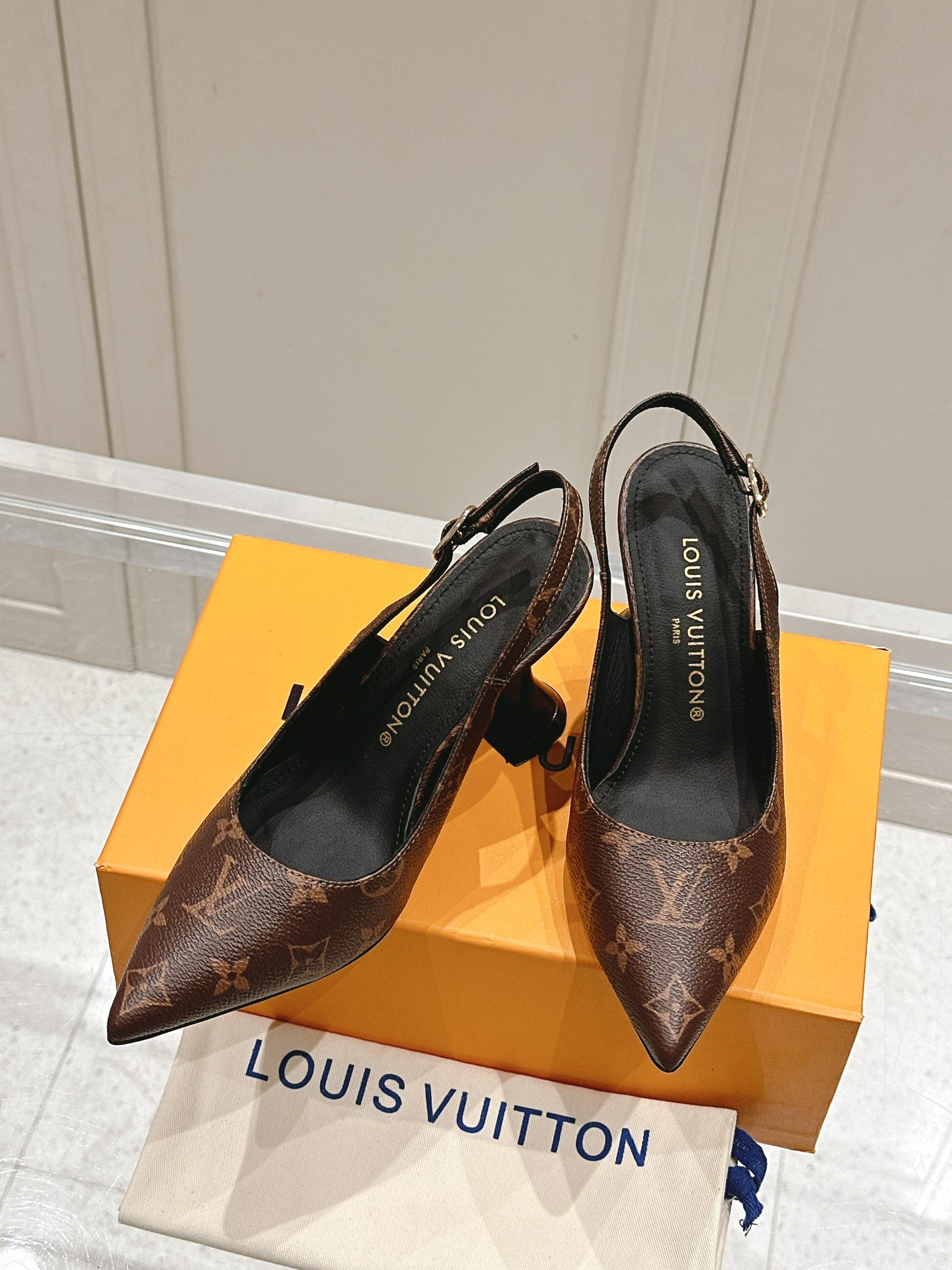 Louis Vuitton Monogram Slingback Pumps
