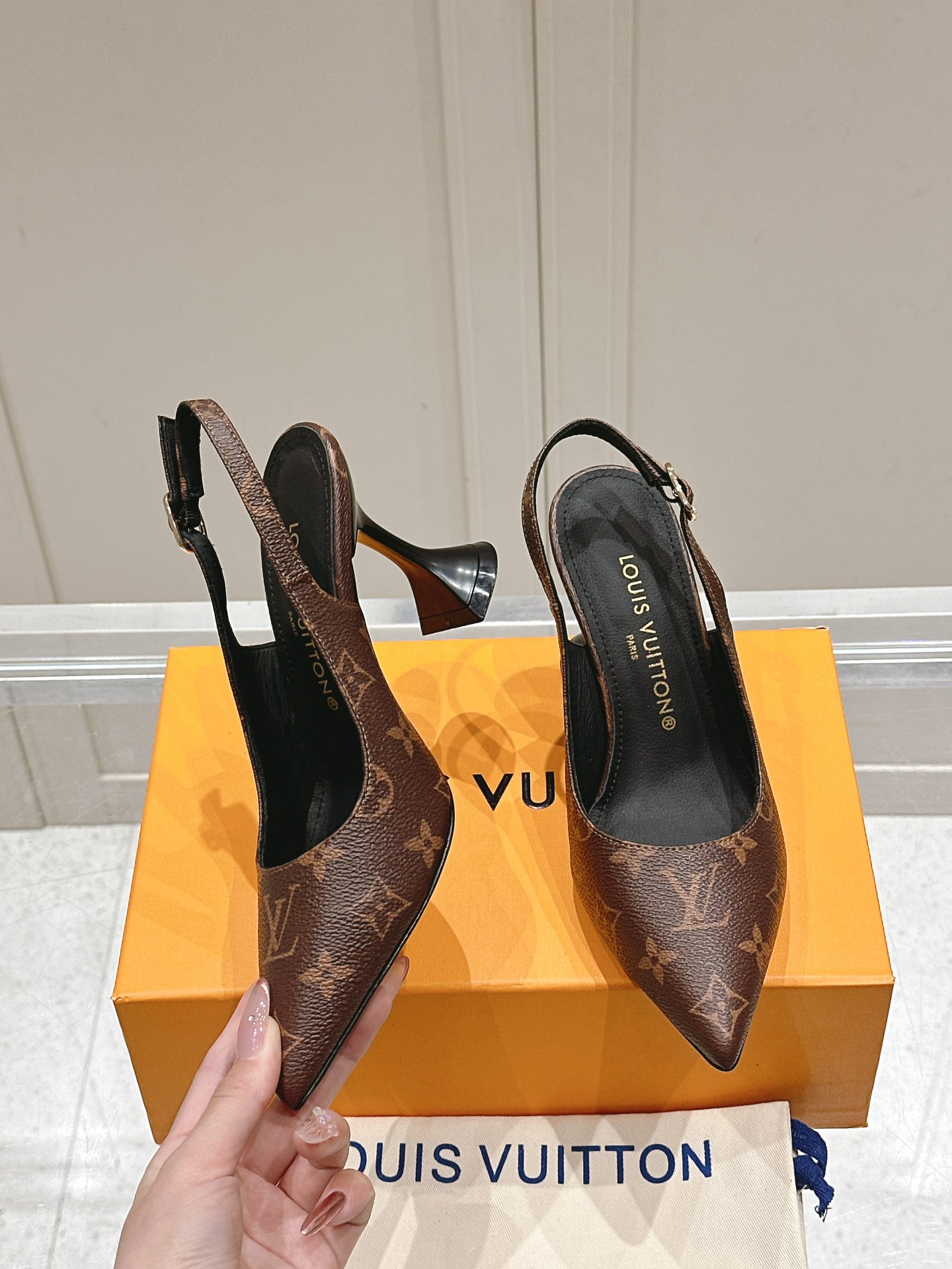 Louis Vuitton Monogram Slingback Pumps