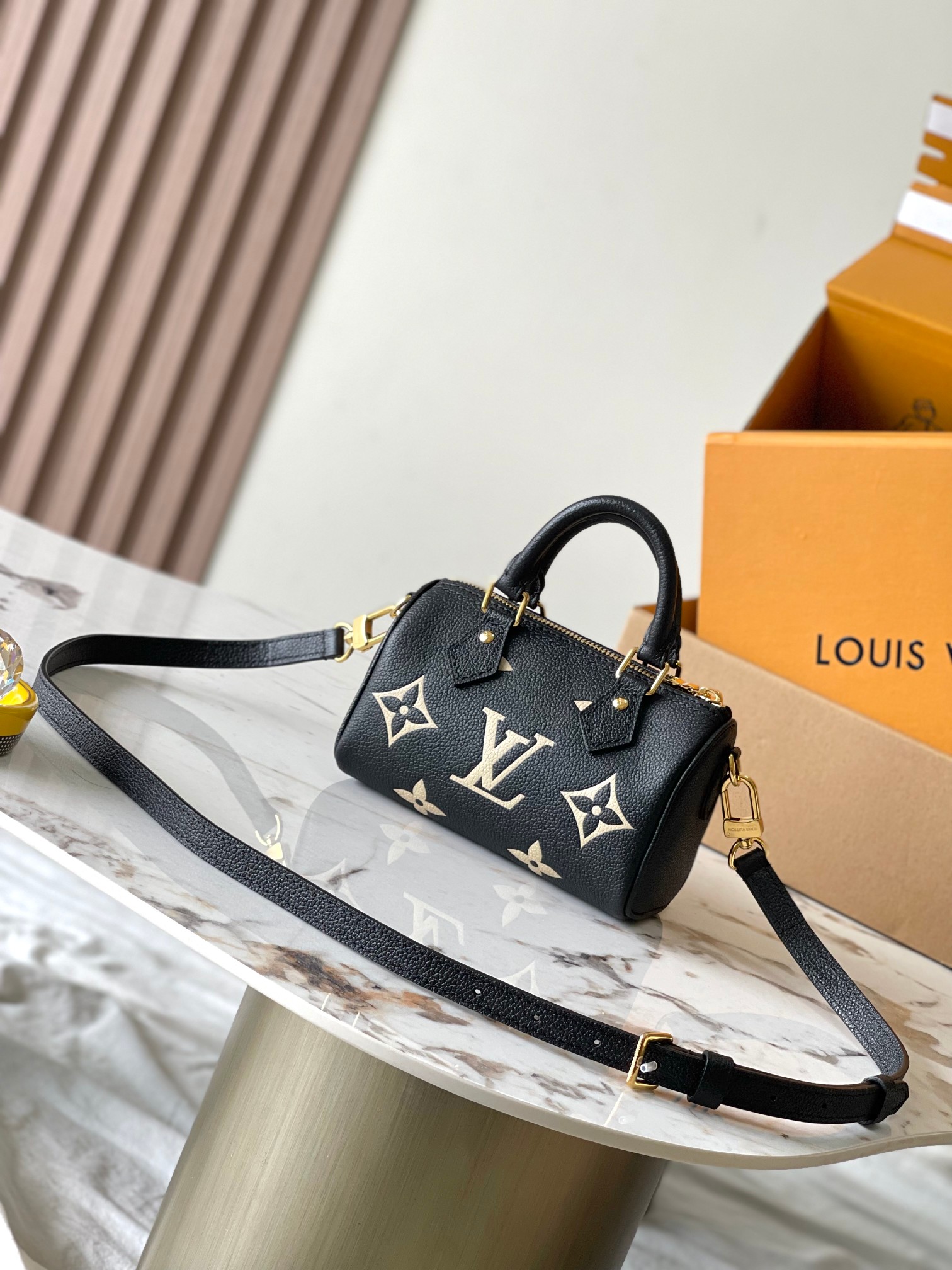 LOUIS VUITTON Nano Speedy Bicolor Hand crossbody bag