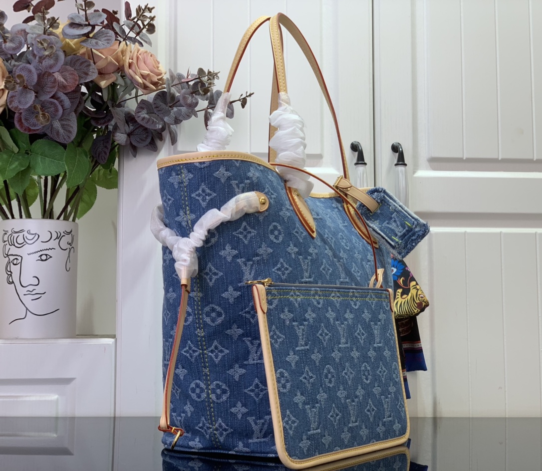 Louis Vuitton Neverfull MM Monogram Denim - Bags and Small Leather Goods