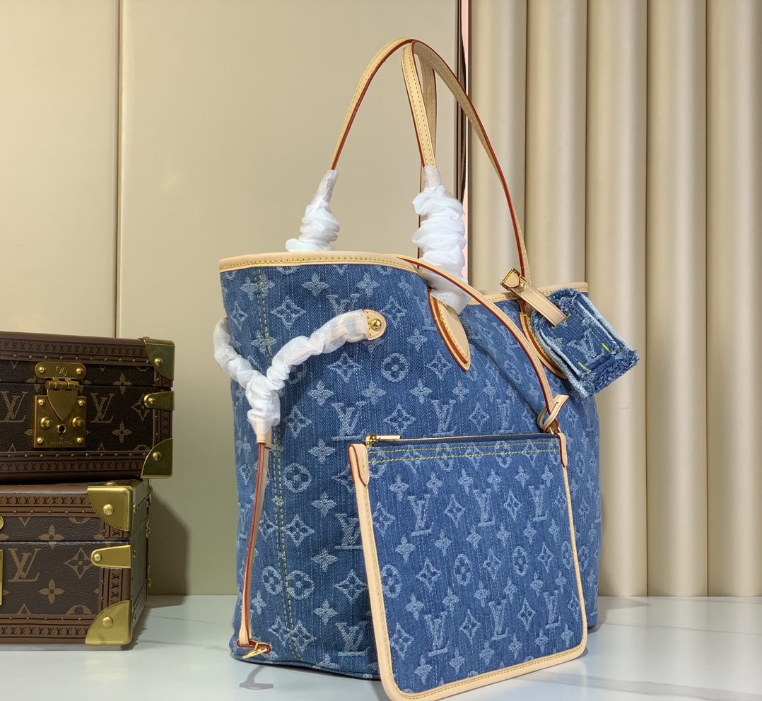 Louis Vuitton Neverfull MM Monogram Denim - Bags and Small Leather Goods - Women's Bags | LOUIS VUITTON