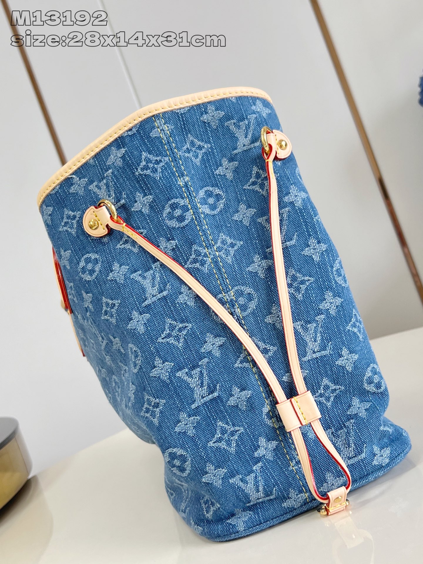 Louis Vuitton Neverfull MM Monogram Denim Blue Bag