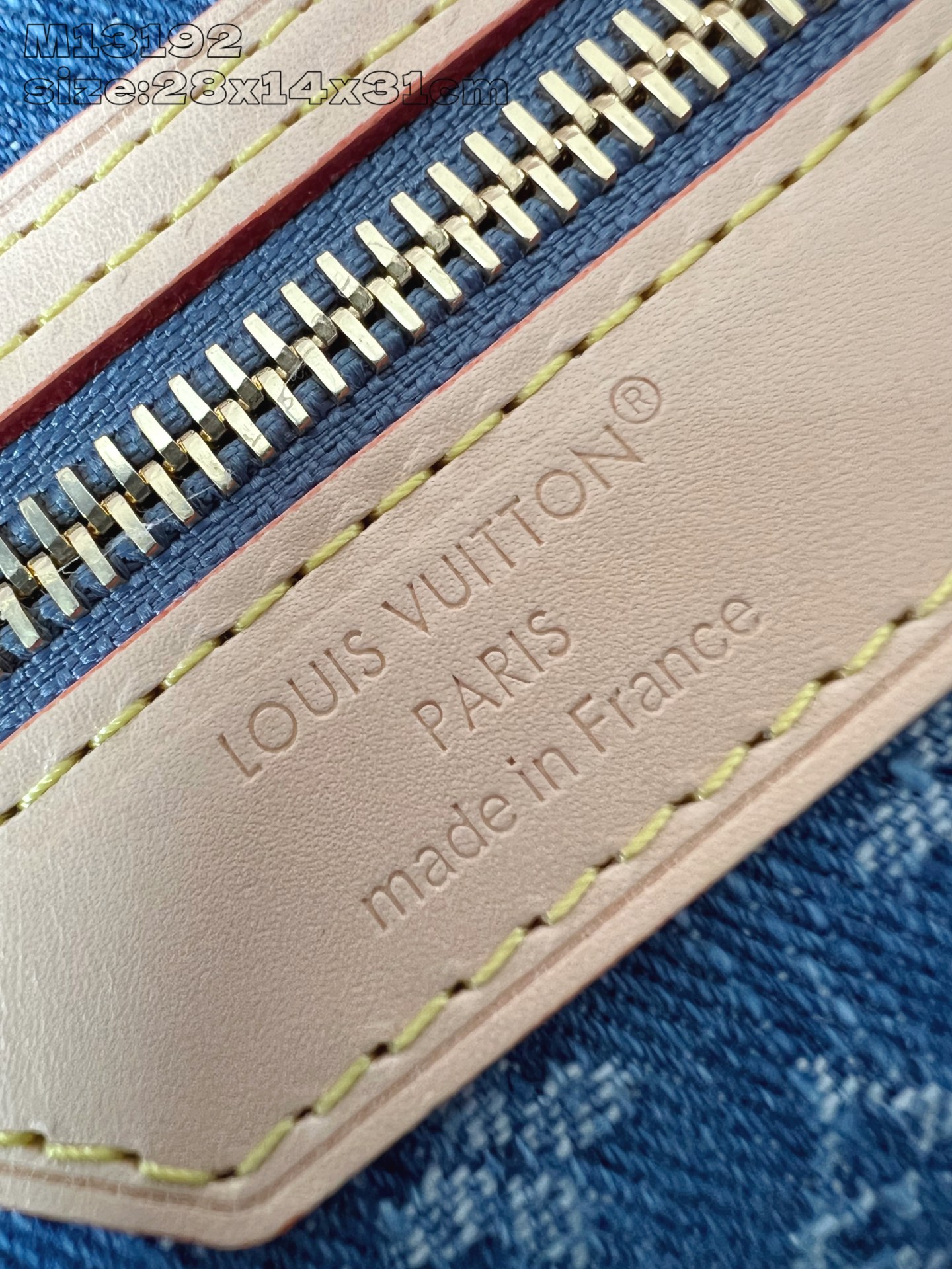 Louis Vuitton Neverfull MM Monogram Denim Blue Bag