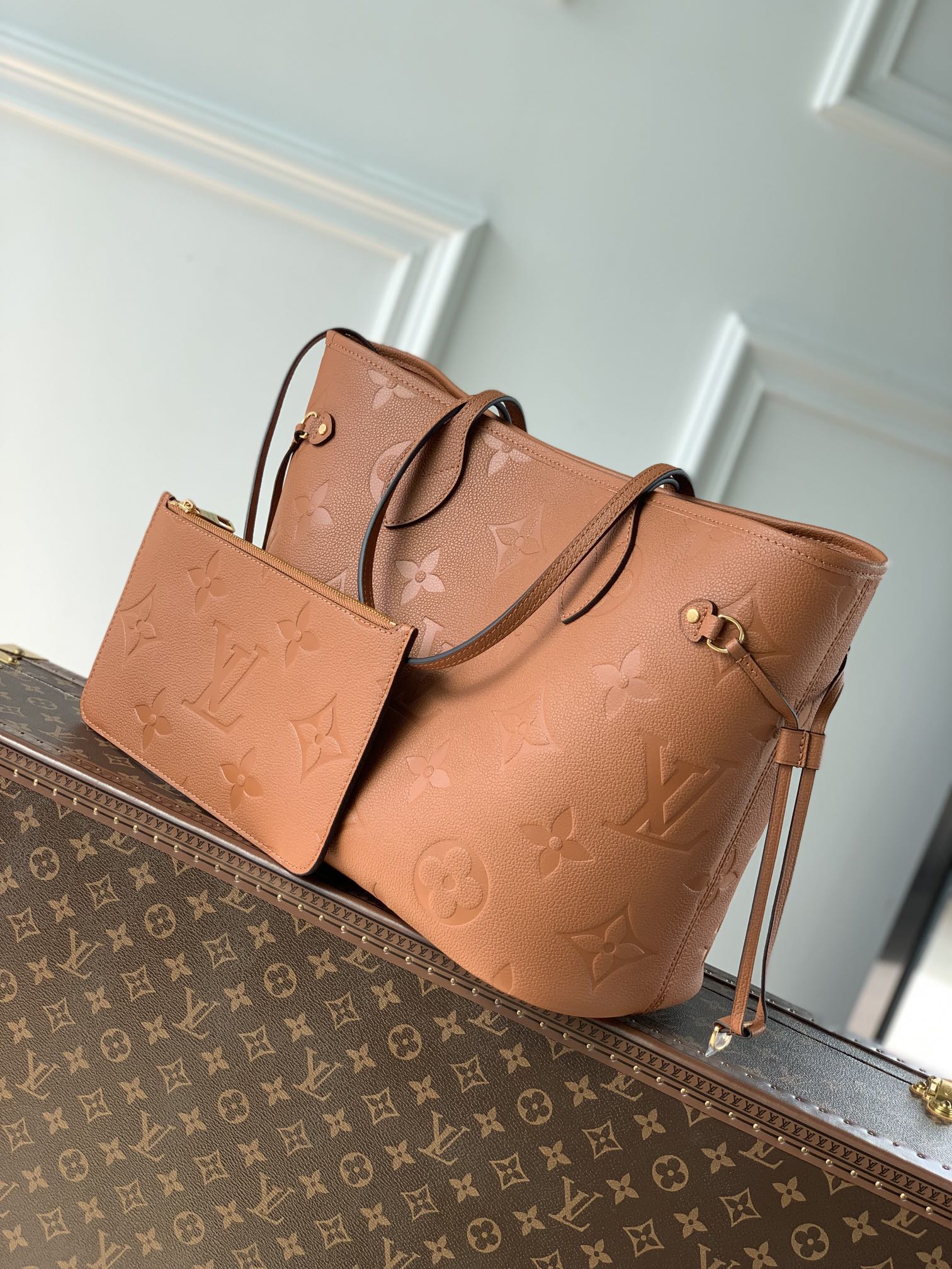 Louis vuitton Neverfull MM Monogram Empreinte Leather