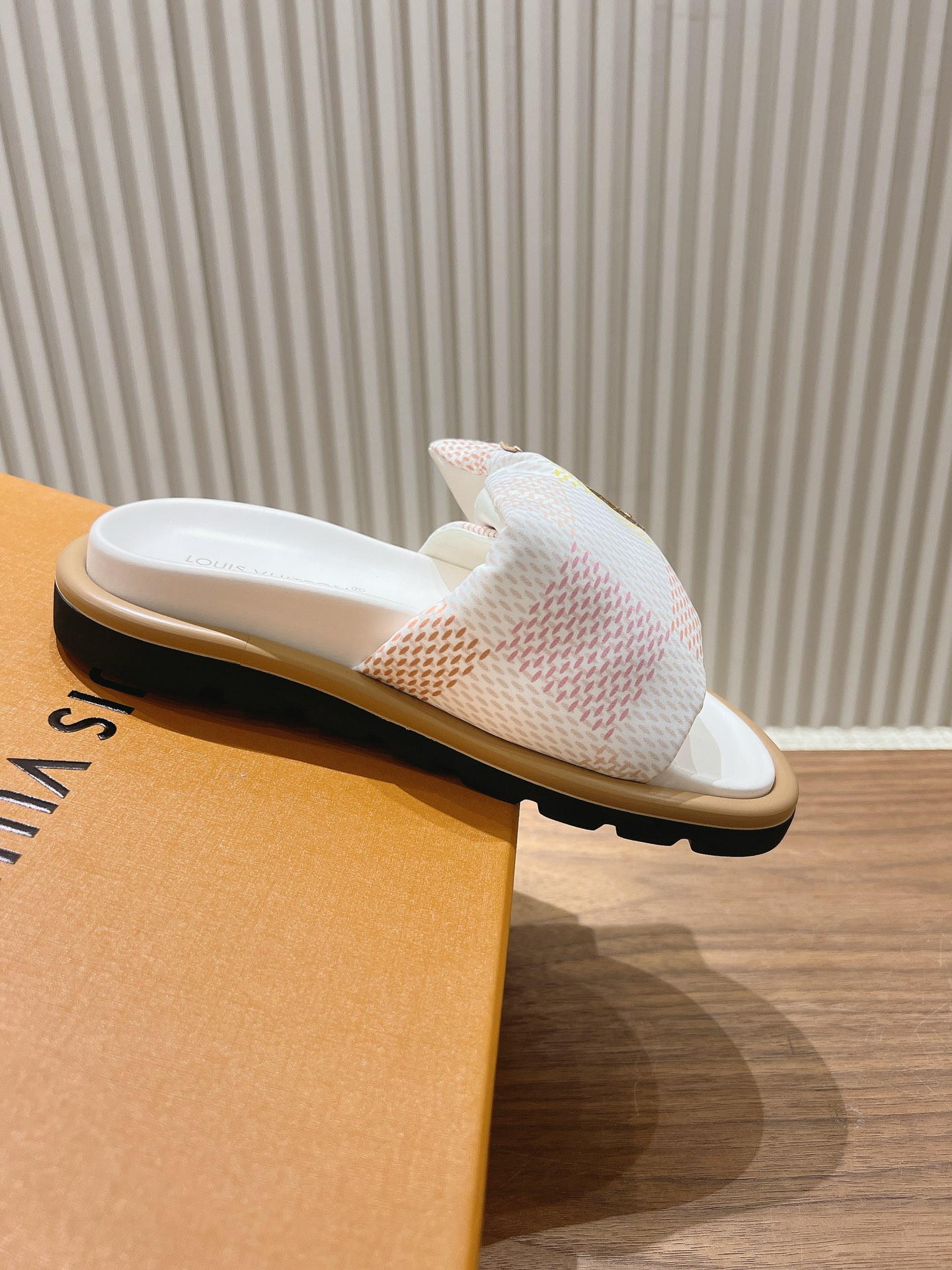 Louis Vuitton  Nylon Damierlicious LV Pool Pillow Flat Comfort Mule  Light Blue Sold Out