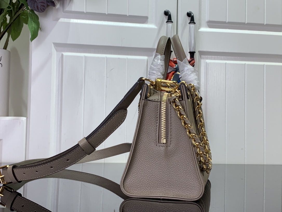 Louis Vuitton OnTheGo East West Leather Bicolor Monogram Empreinte Bag Gray