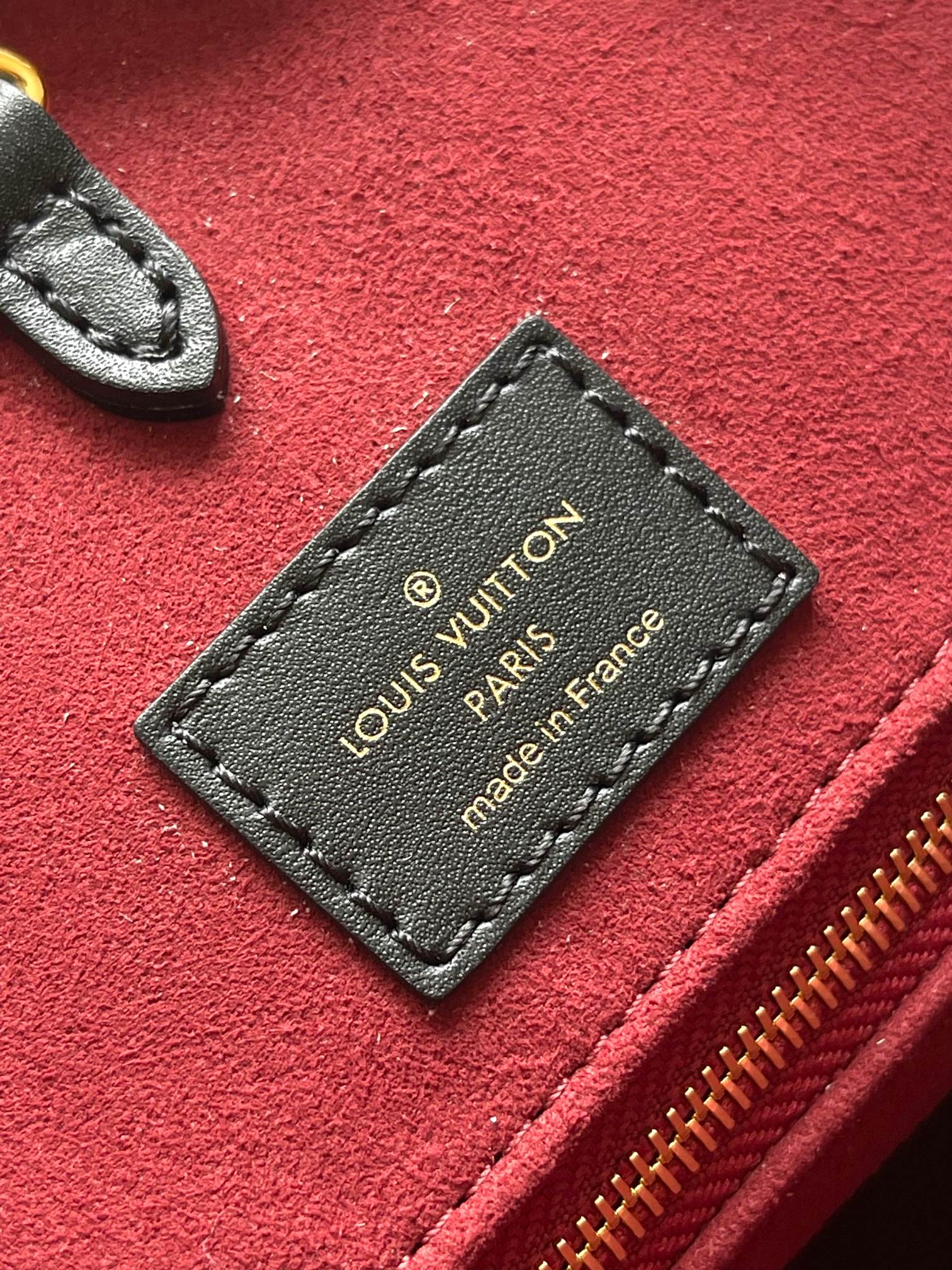 LOUIS VUITTON OnTheGo MM Leather Bicolor Monogram Empreinte Black Bag