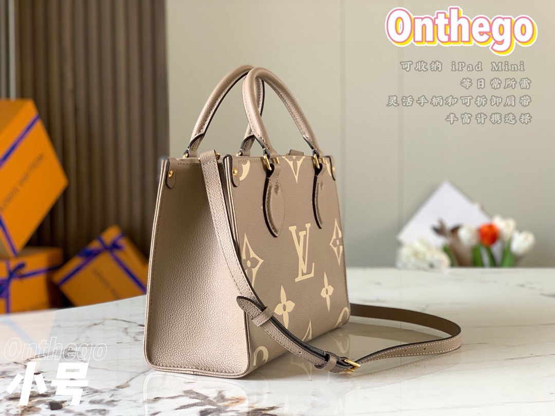 Louis Vuitton OntheGo PM Bag Dove/Cream Small S 16" M45779