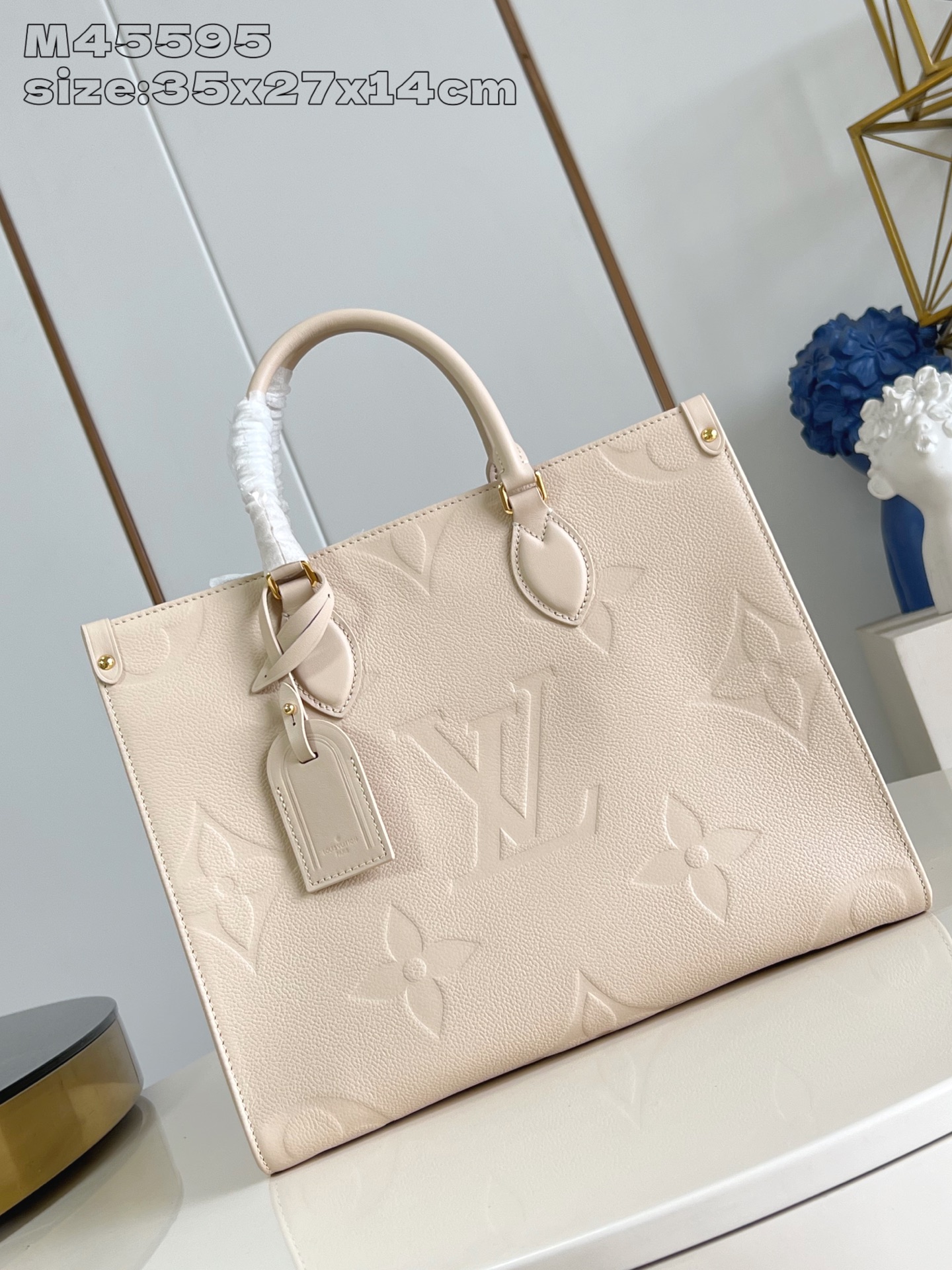 Louis Vuitton OnTheGo PM Monogram Empreinte Bag Beige