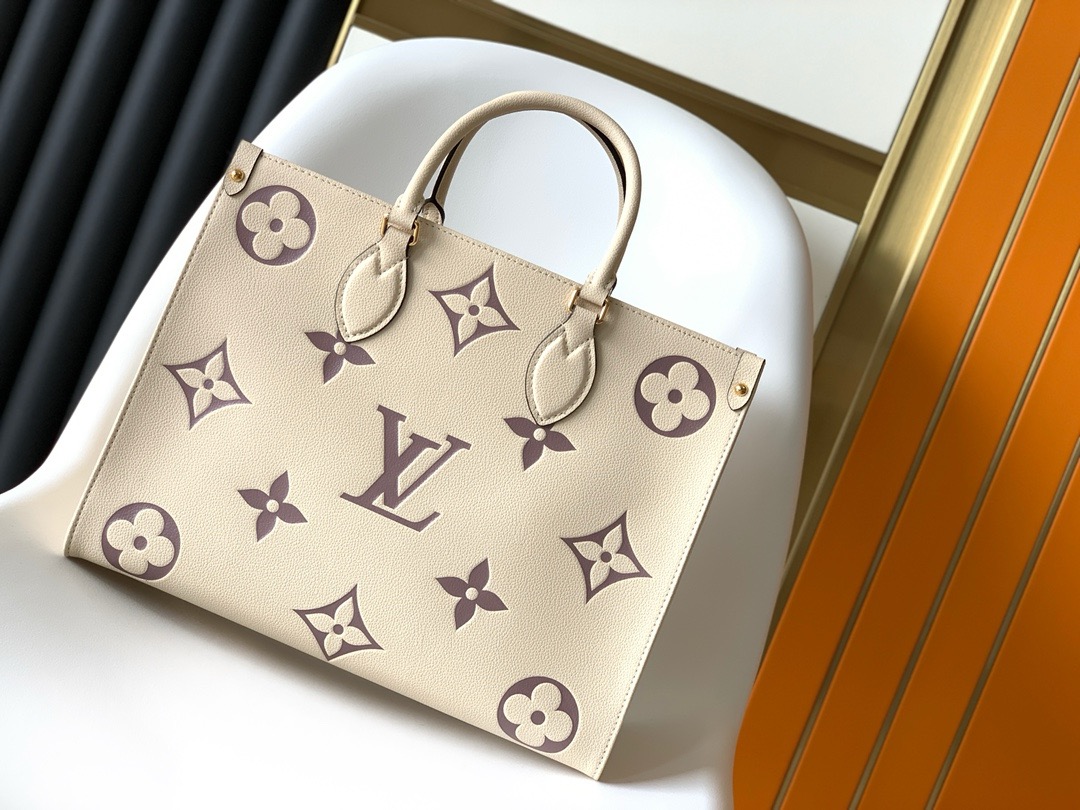 Louis Vuitton Onthego PM Shoulder Crossbody Tote ‘Cream’ M45654 Women’s Bag
