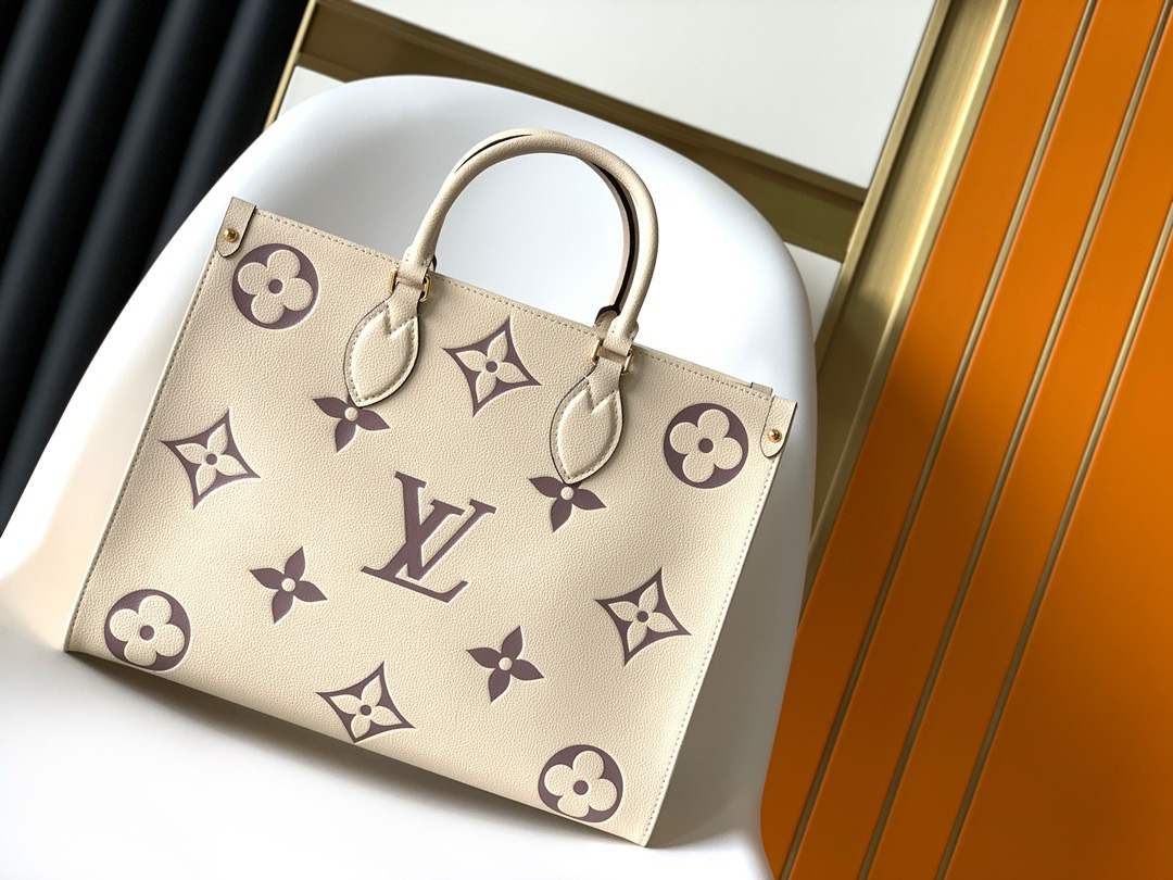 Louis Vuitton Onthego PM Shoulder Crossbody Tote ‘Cream’ M45654 Women’s Bag