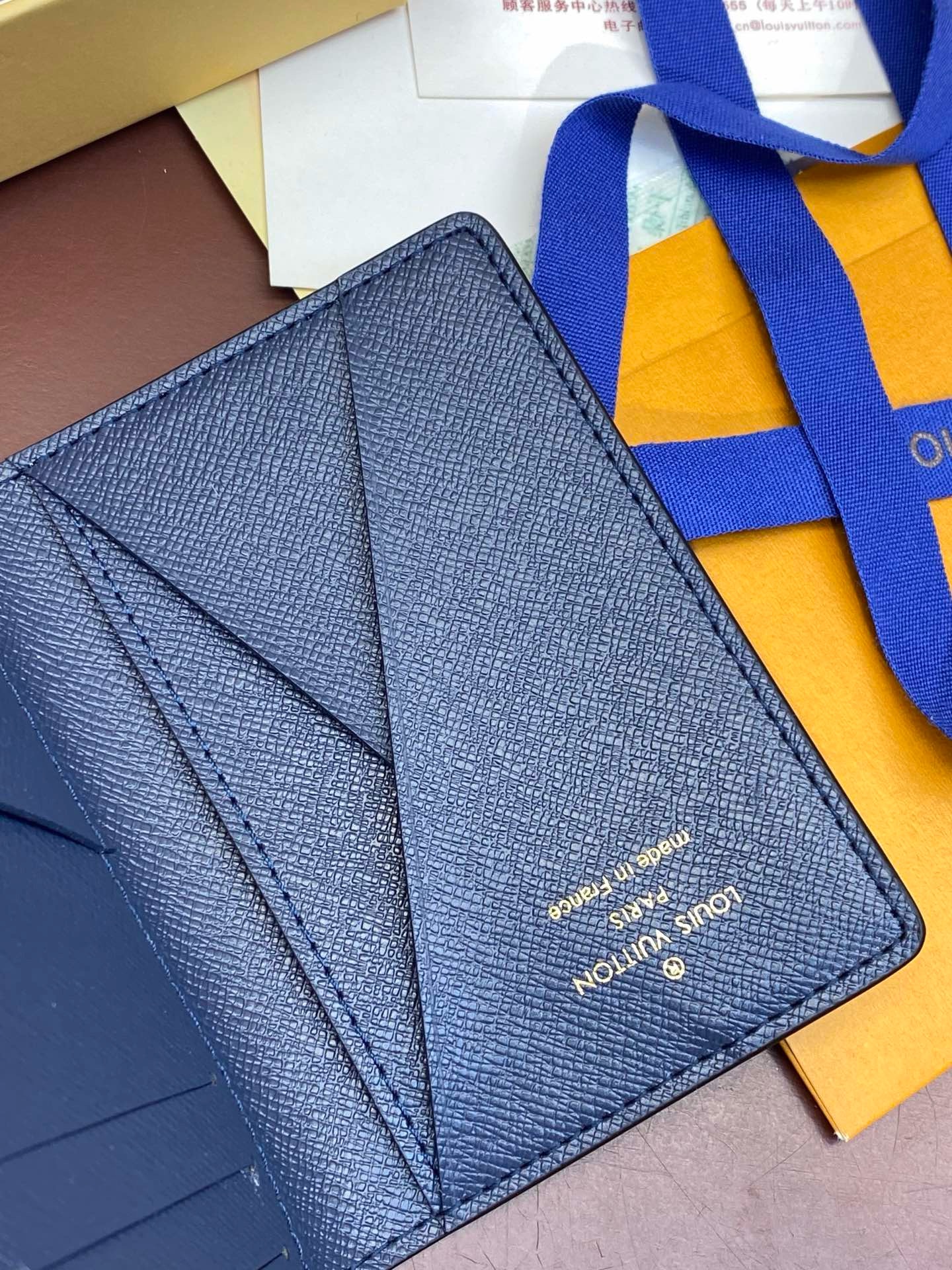 Louis Vuitton Pocket Organizer ‘Navy’ Wallet