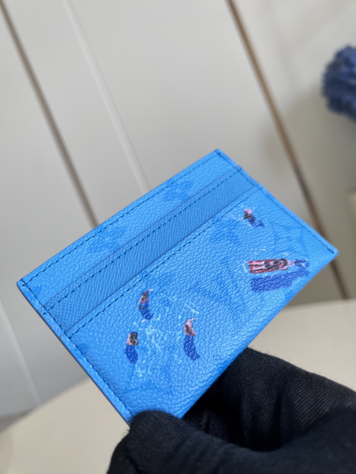 Louis Vuitton Pool Double Card Case Blue Lagoon in Canvas